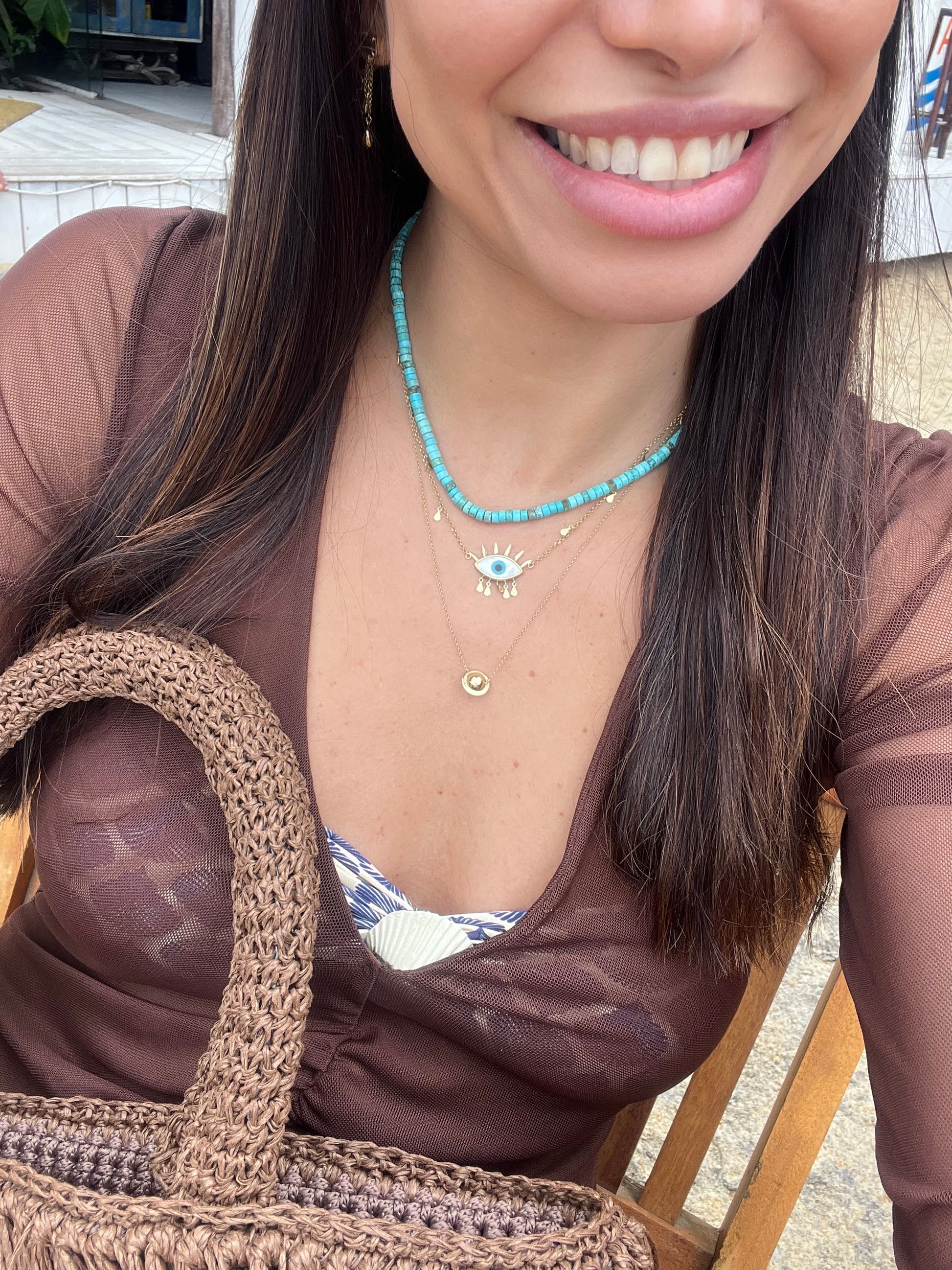 Colar Tulum | em Howlita | Prata 950