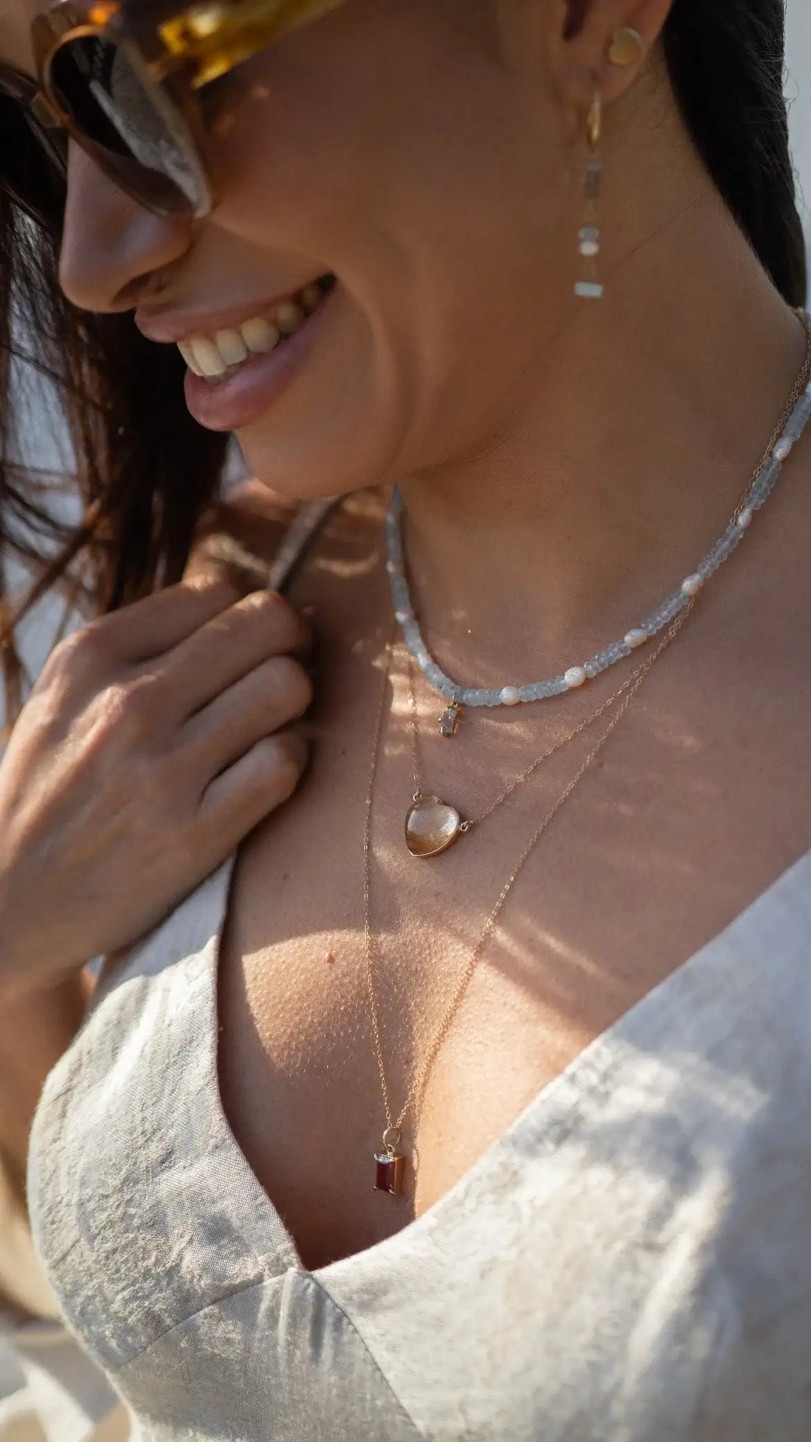 Colar coração | Quartzo Rutilado | ouro 18k