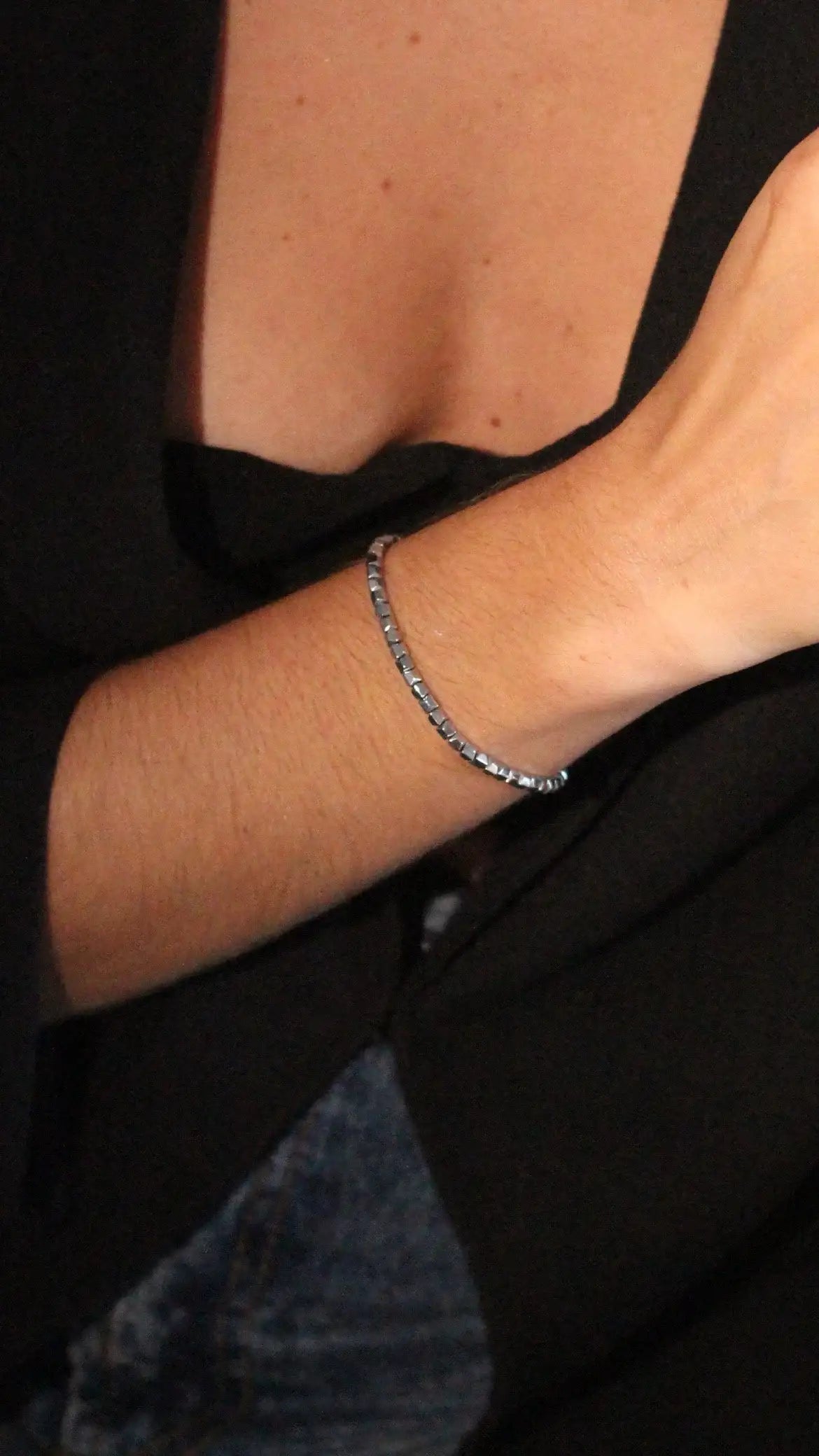 Pulseira Escudo de Proteção em Hematitas