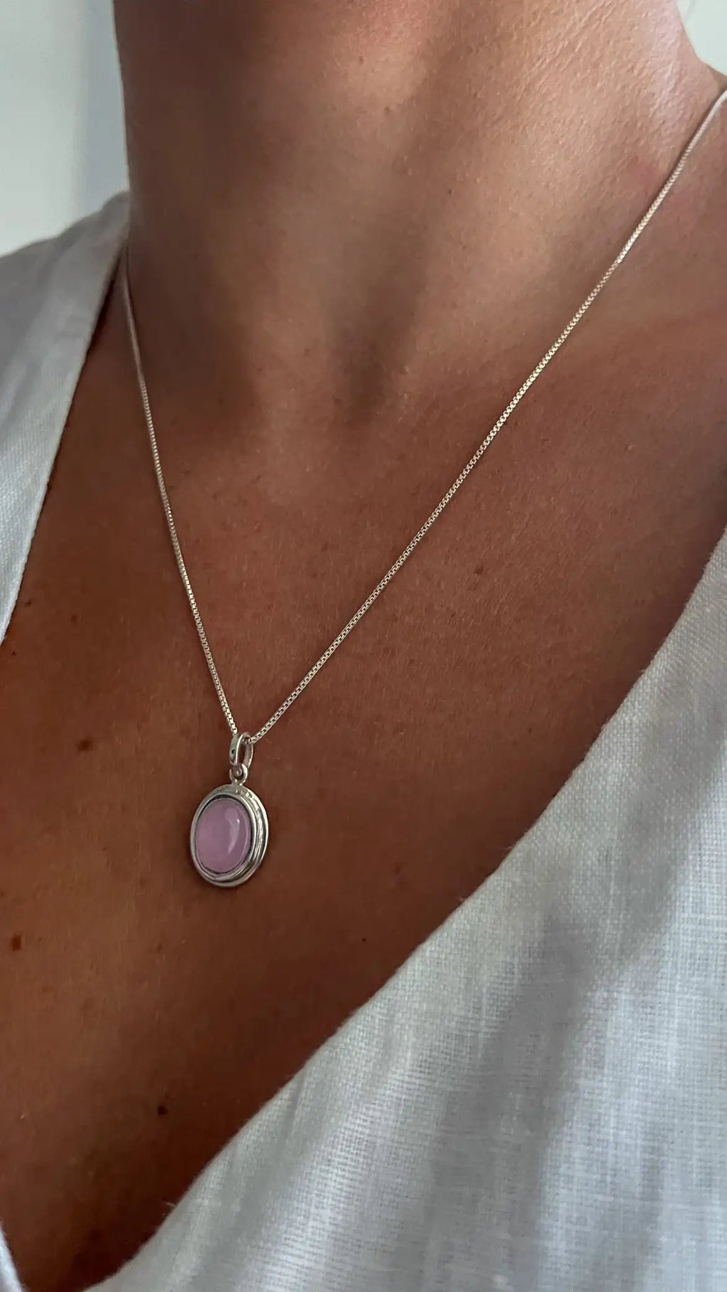 Pingente Quartzo Rosa | Linha Prata