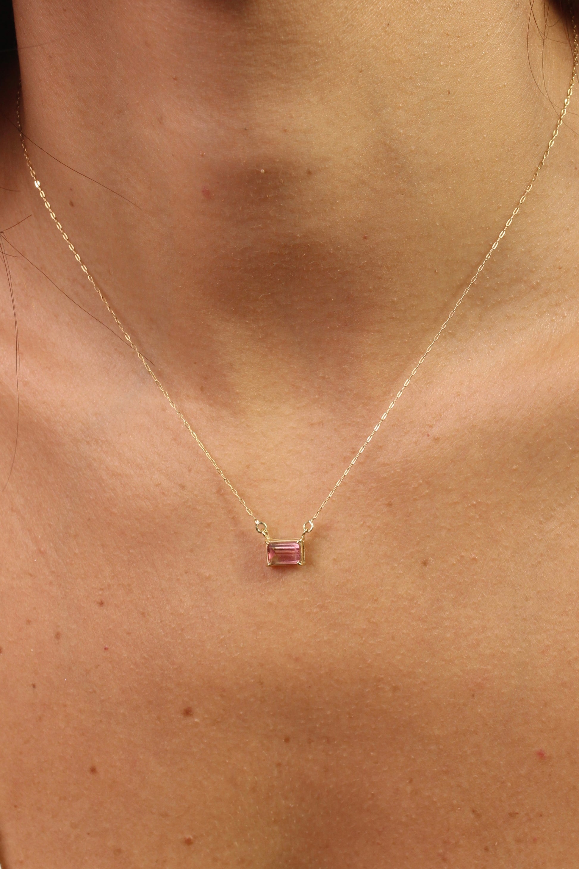 Colar Turmalina Bicolor | Ouro 18k