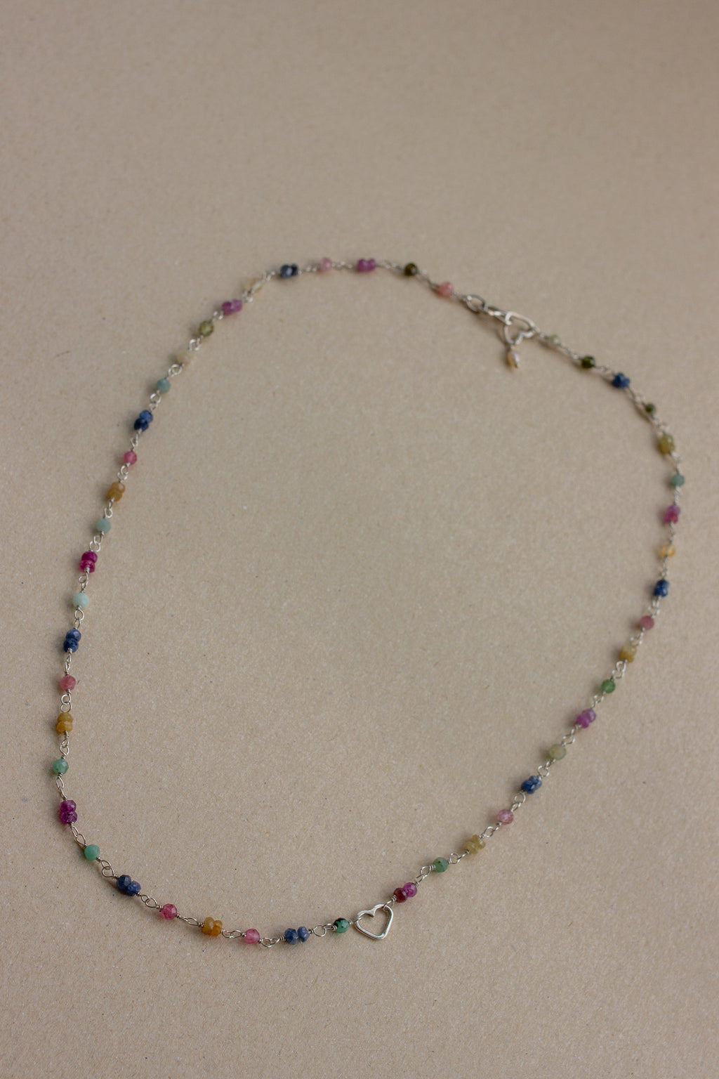 Colar Lilla | Safiras Colorida | Prata 950