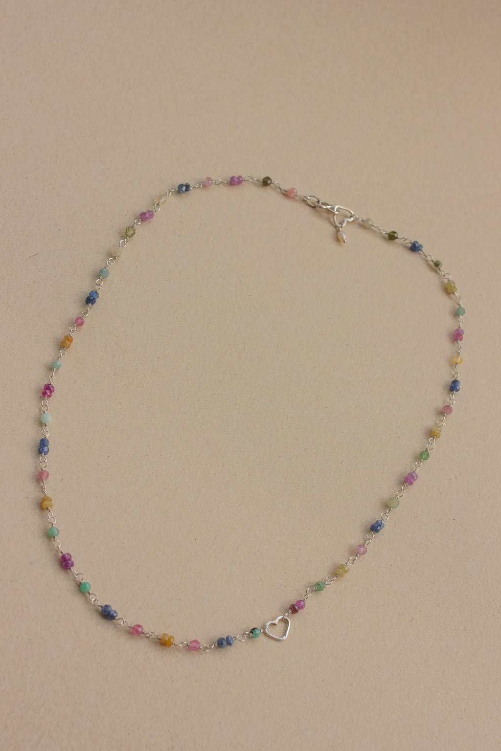 Colar Lilla | Safiras Colorida | Prata 950