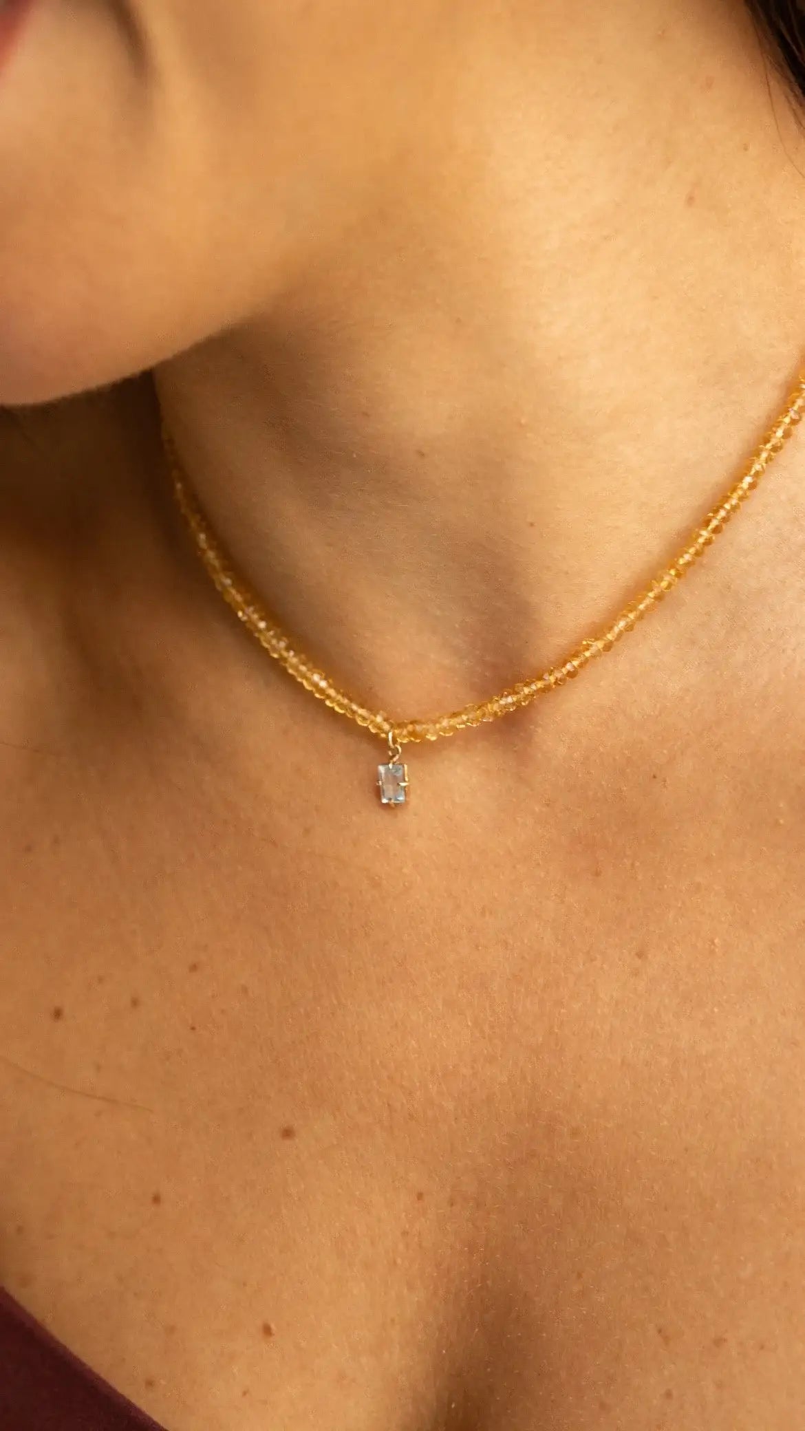 Colar Aurora | Citrinos & Topázio  | Linha Ouro 18k