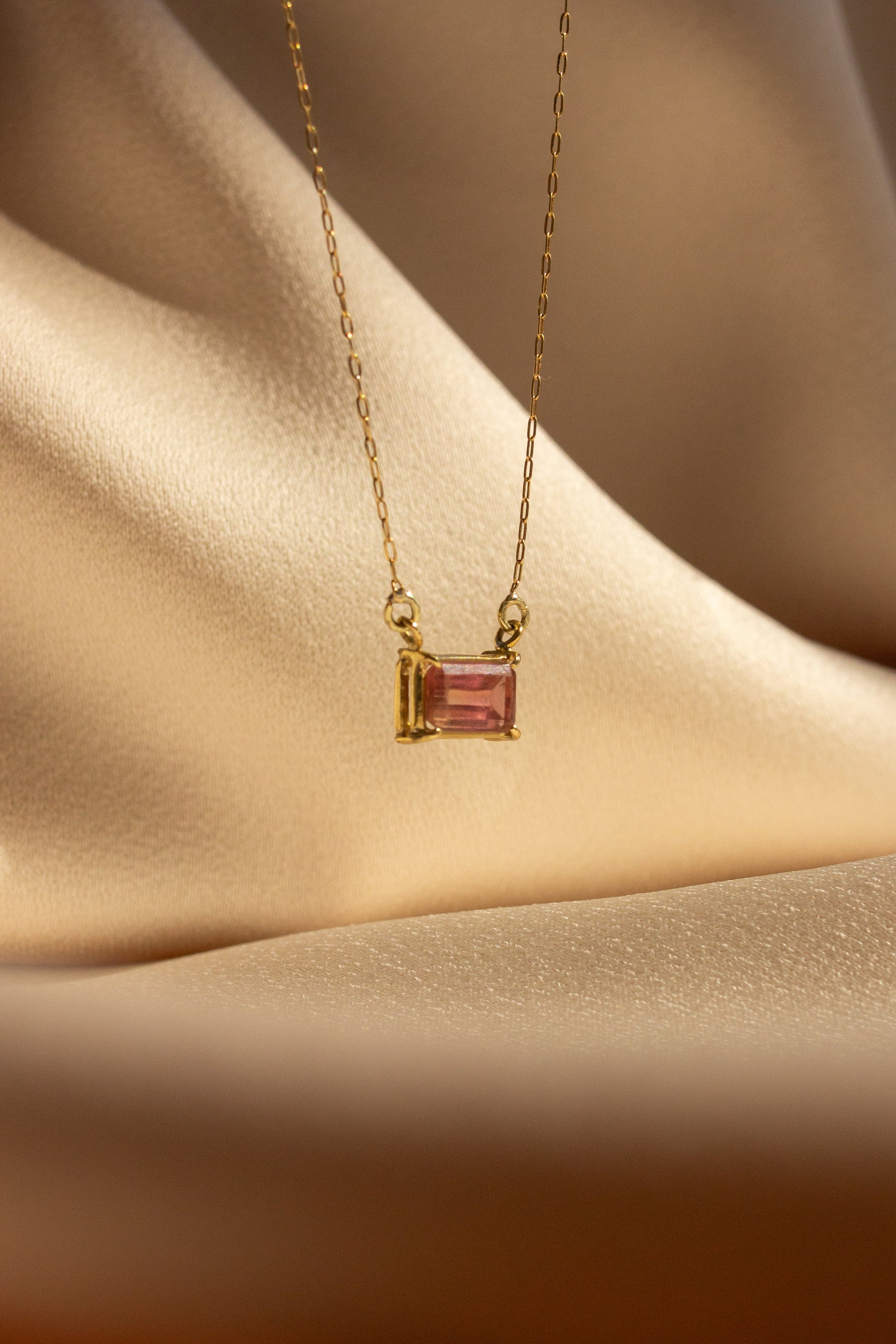 Colar Turmalina Bicolor | Ouro 18k