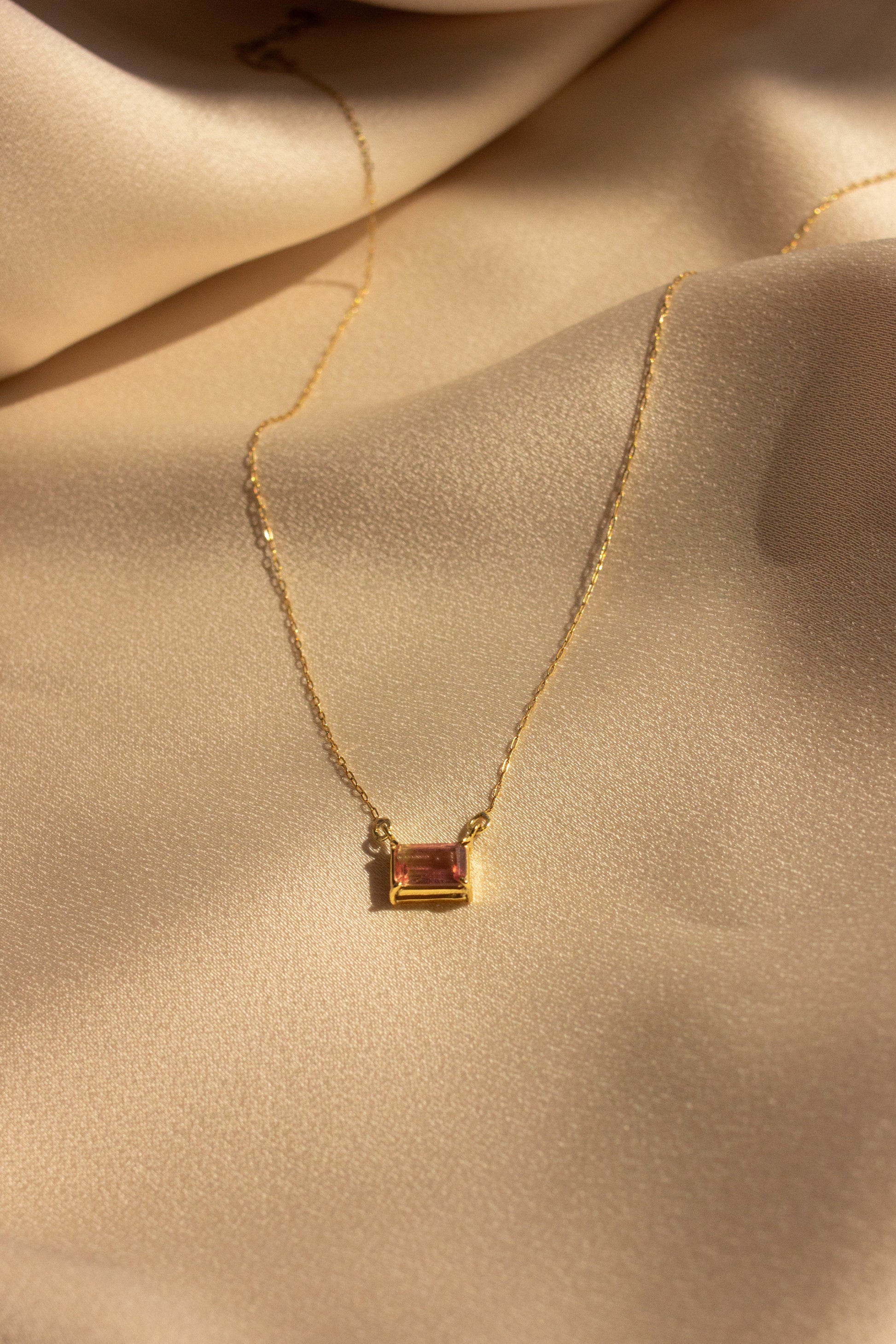 Colar Turmalina Bicolor | Ouro 18k