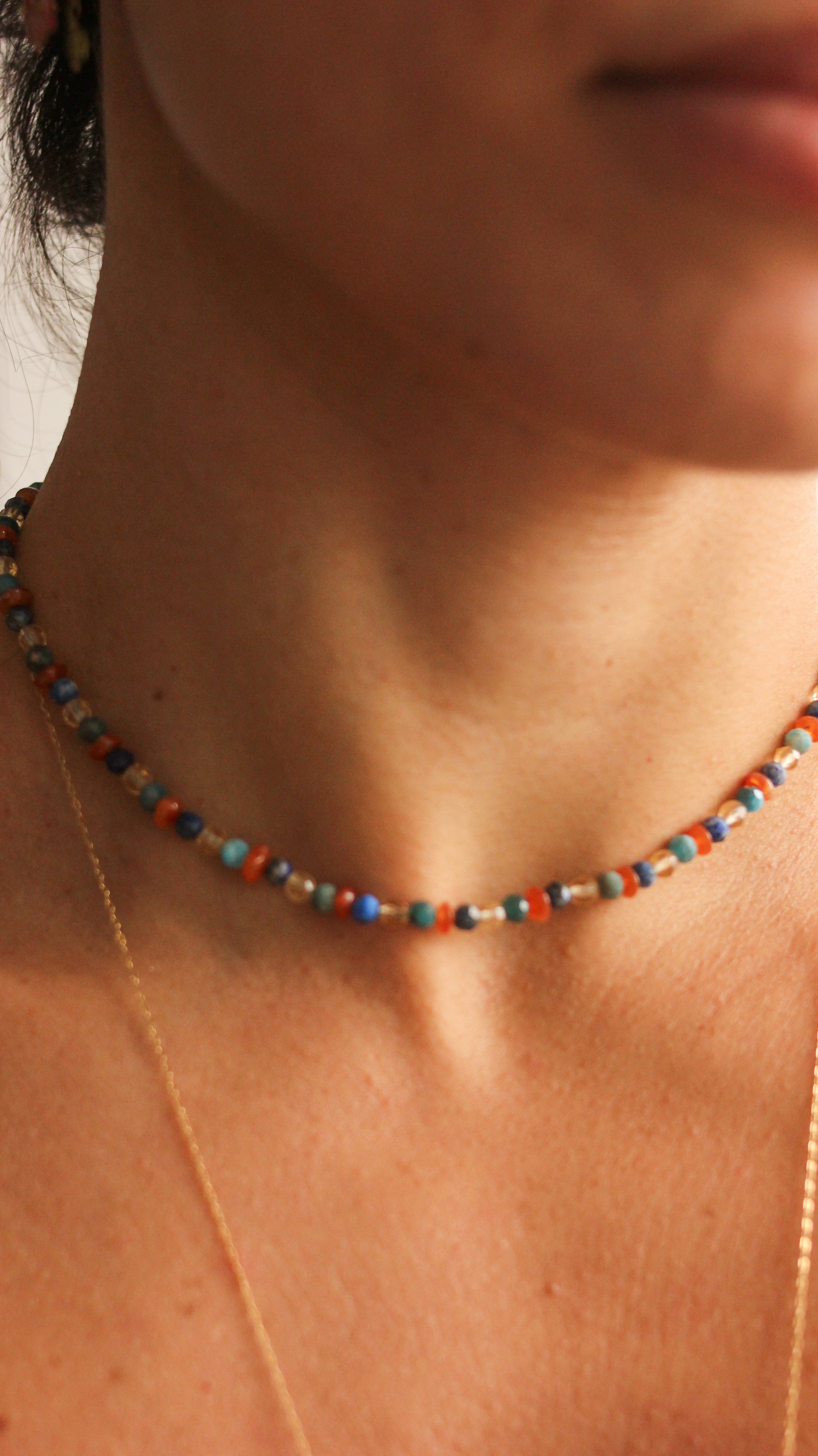 Colar Mix pedras Naturais | linha prata