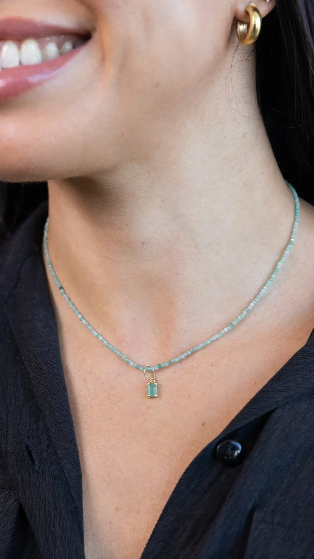 Colar Esmeraldas Delicado