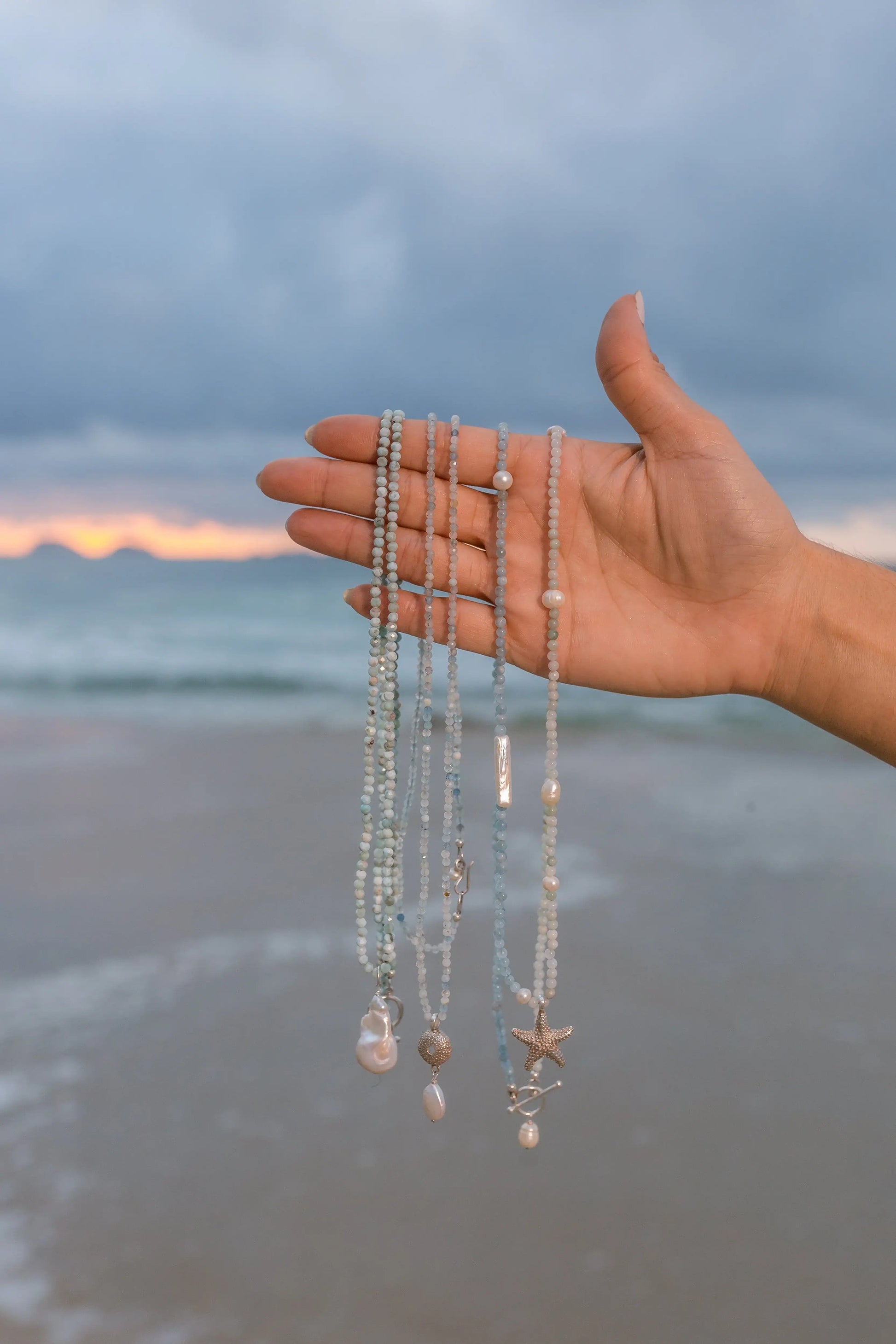Colar Larimar | linha Prata