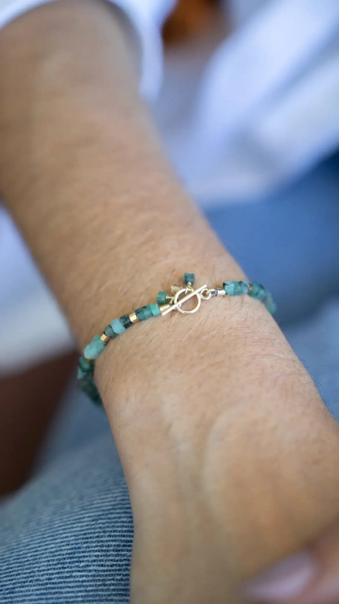 Pulseira Seiva | Esmeraldas | Ouro 18k
