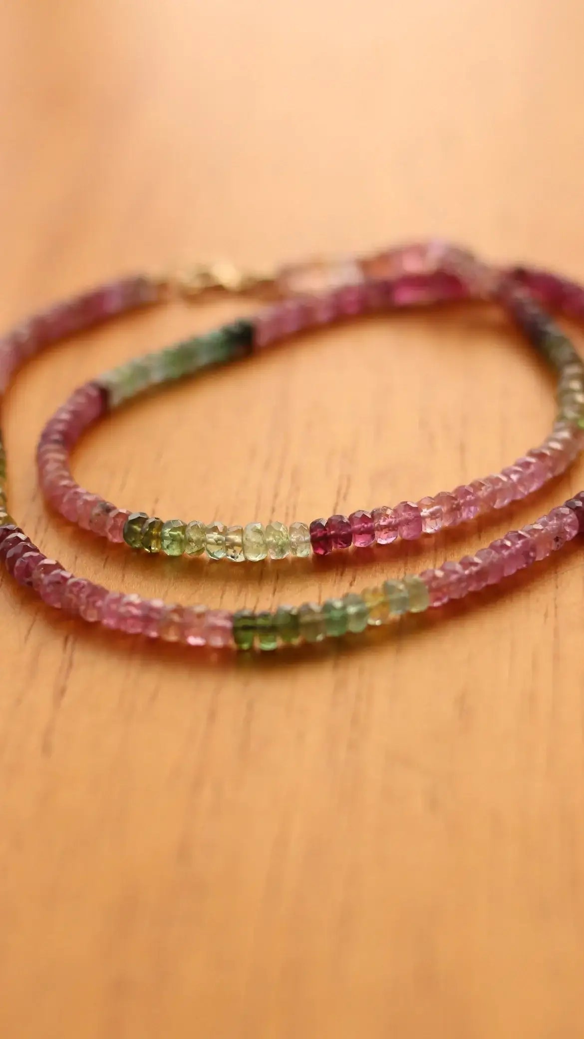 Colar Clarice | Turmalinas Melancia | ouro 18k
