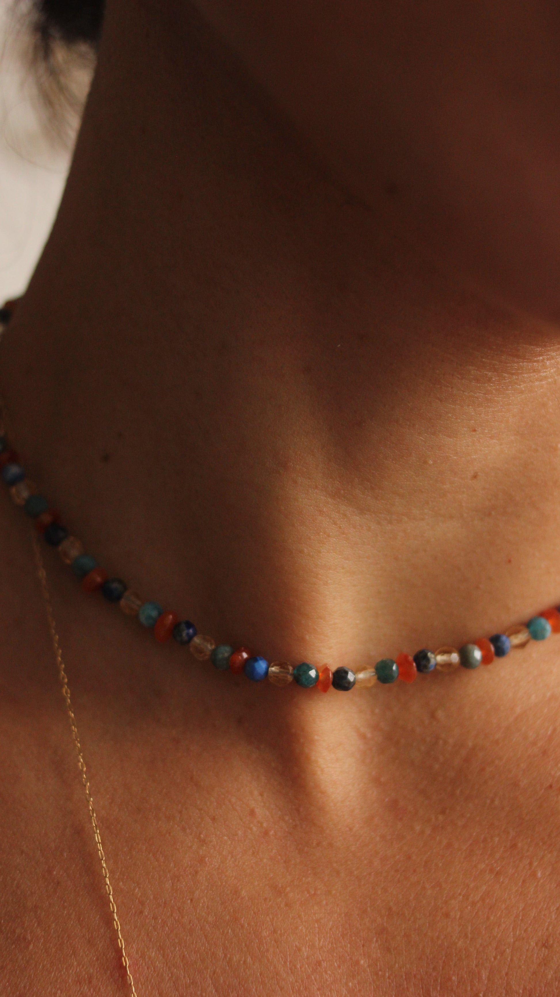 Colar Mix pedras Naturais | linha prata