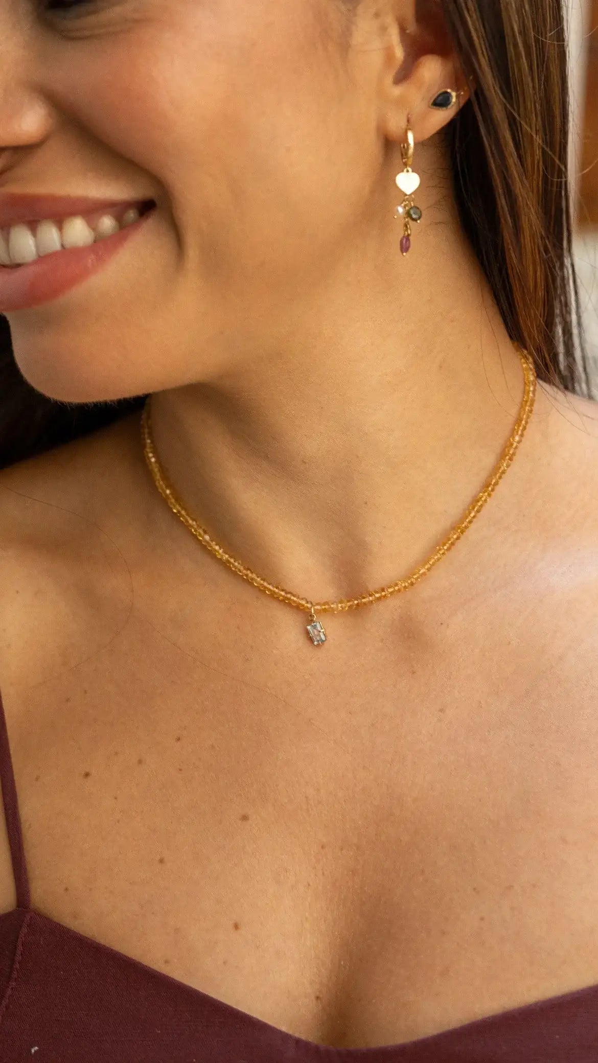 Colar Aurora | Citrinos & Topázio  | Linha Ouro 18k
