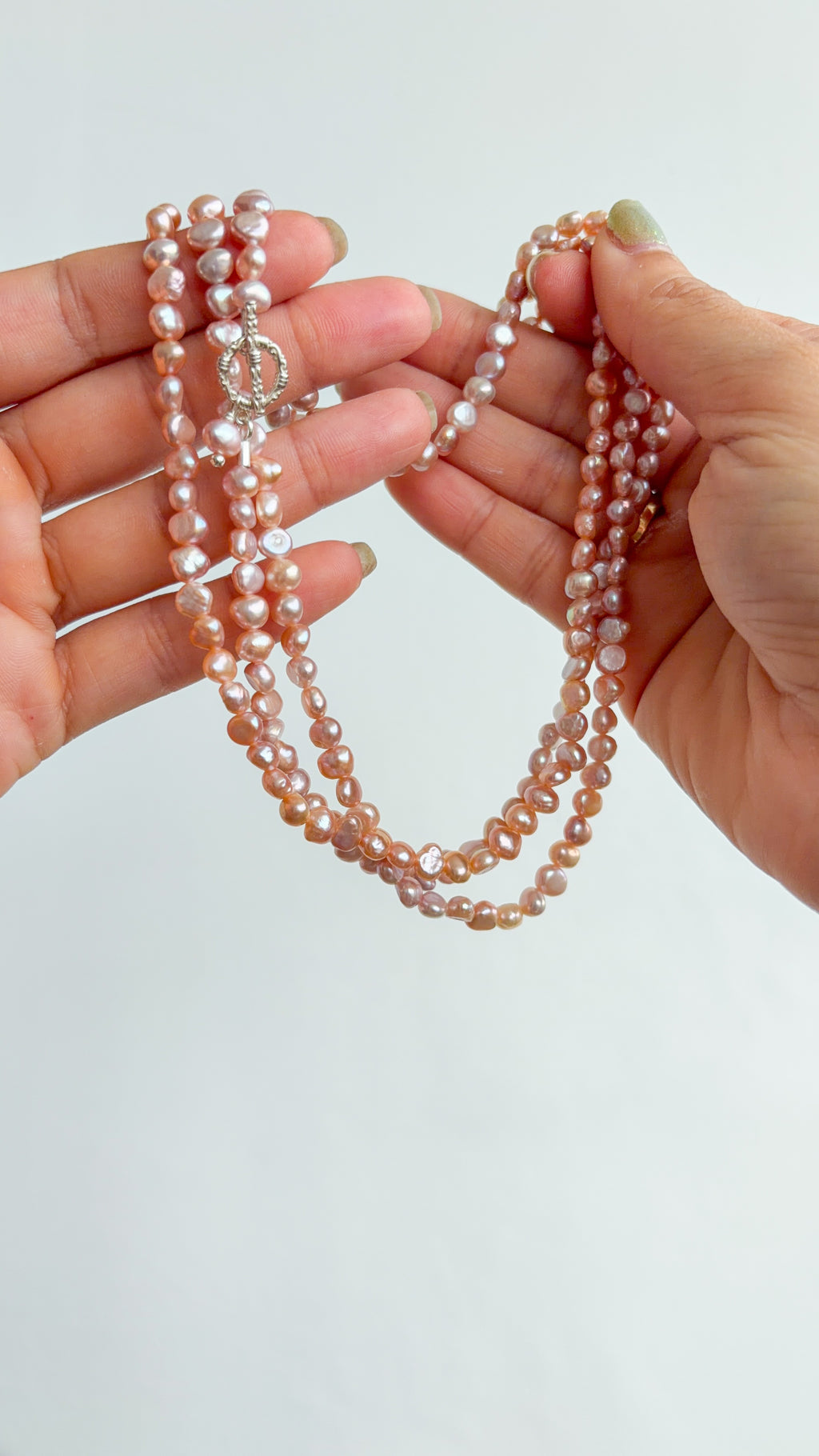 Colar Magia de Pérolas Rose | Linha Prata