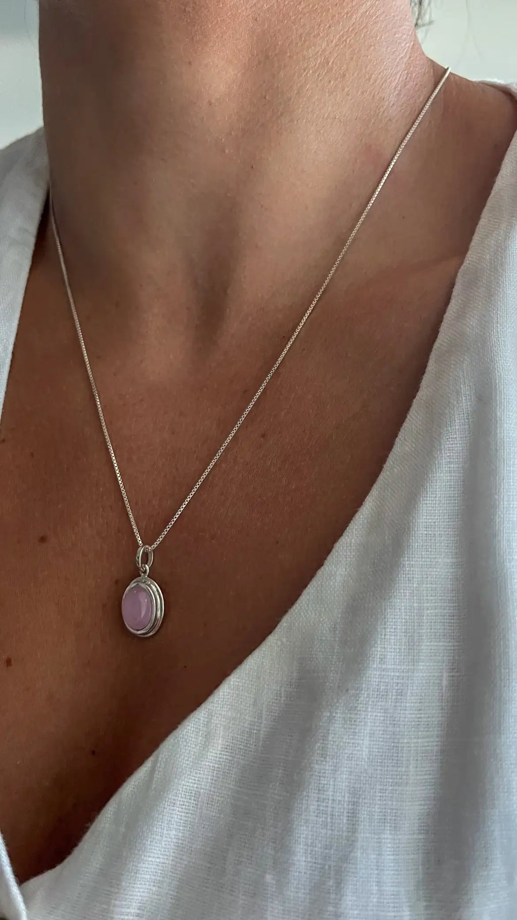 Pingente Quartzo Rosa | Linha Prata