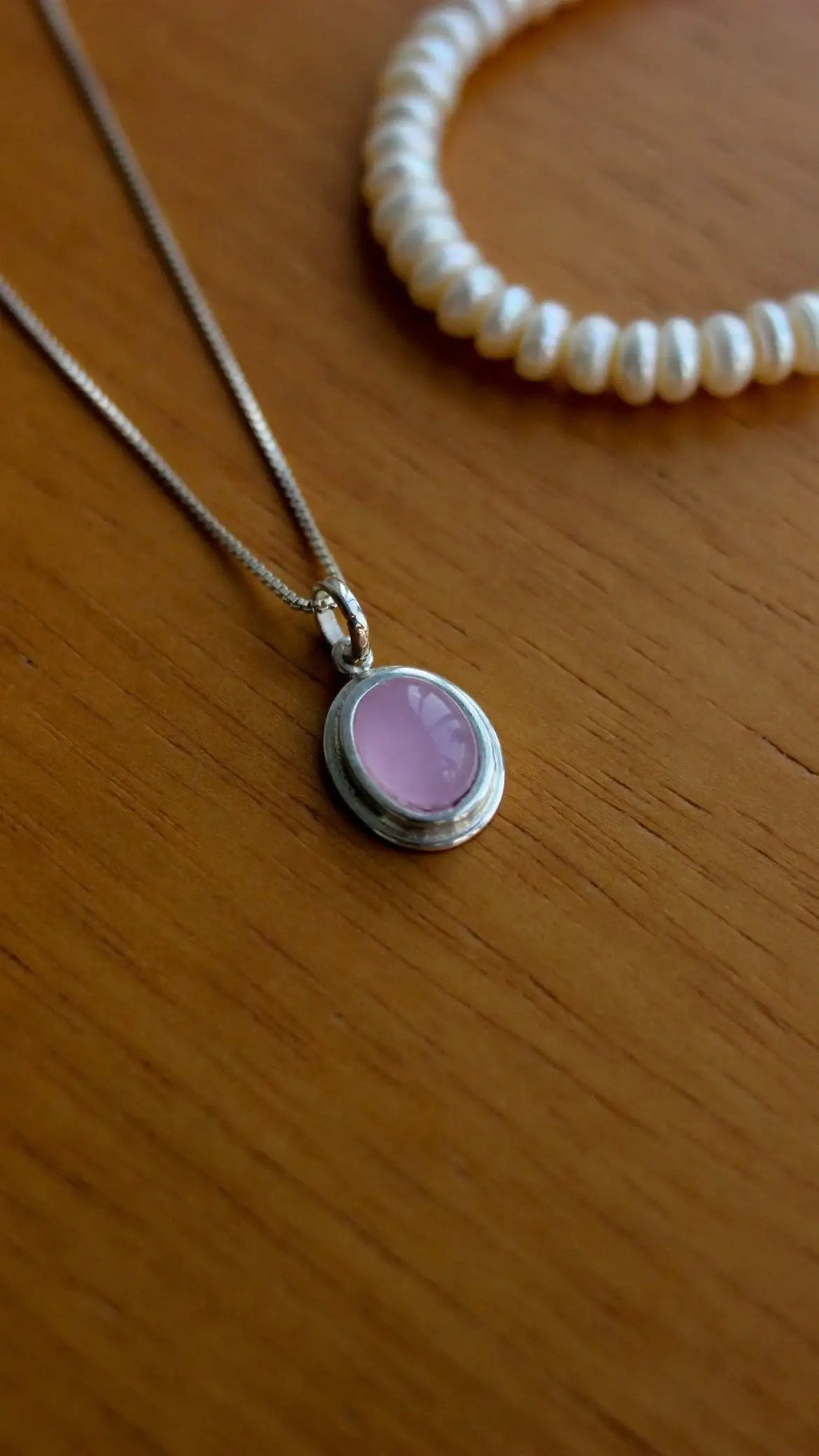 Pingente Quartzo Rosa | Linha Prata