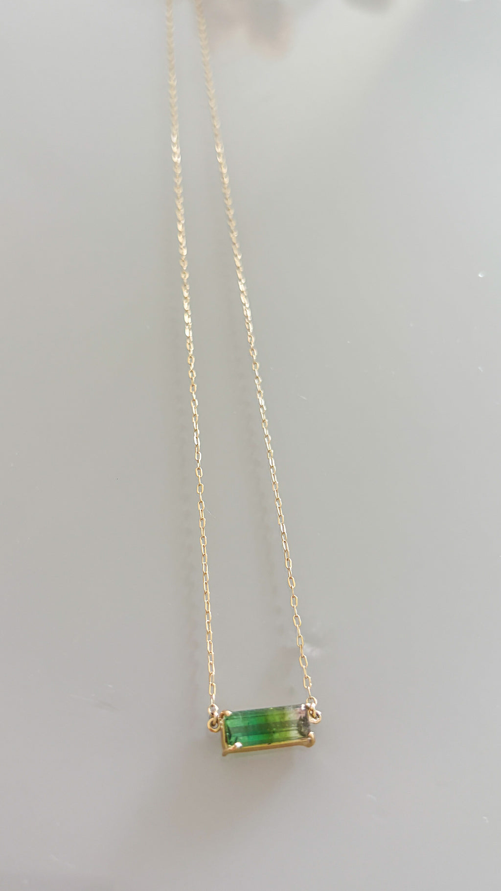 Colar Turmalina Bicolor | Ouro 18k
