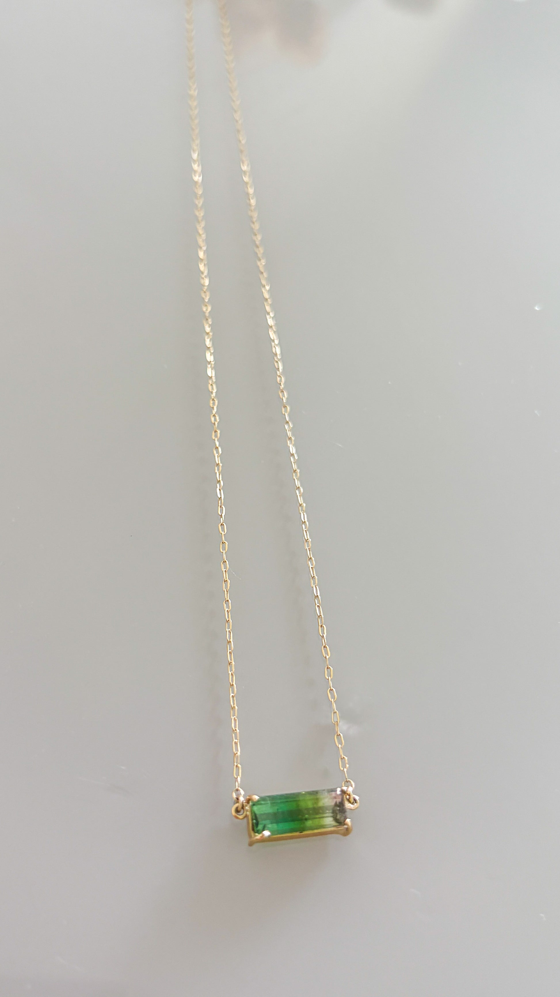 Colar Turmalina Bicolor | Ouro 18k