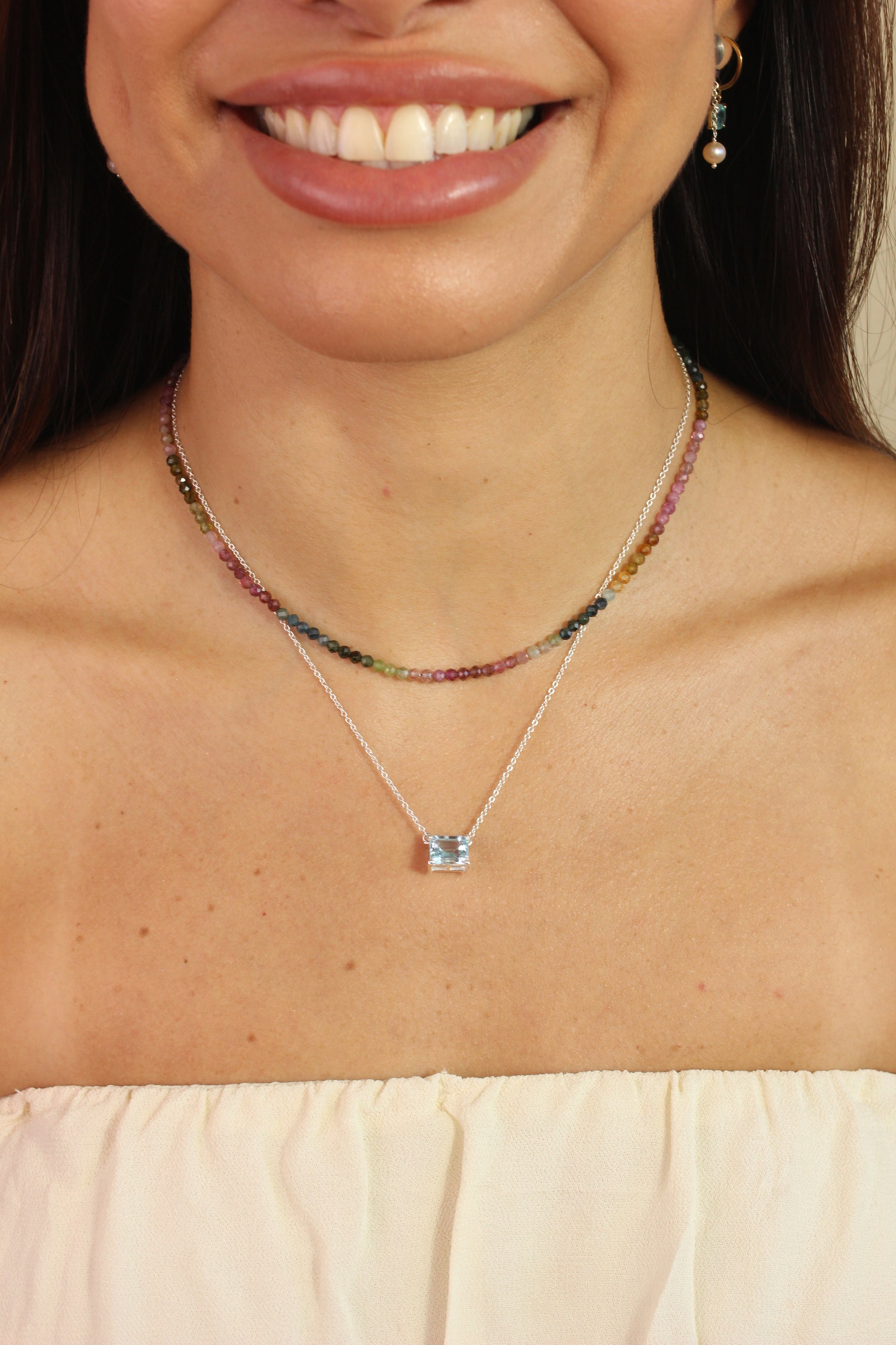 Colar Nina | Turmalinas | Linha Prata