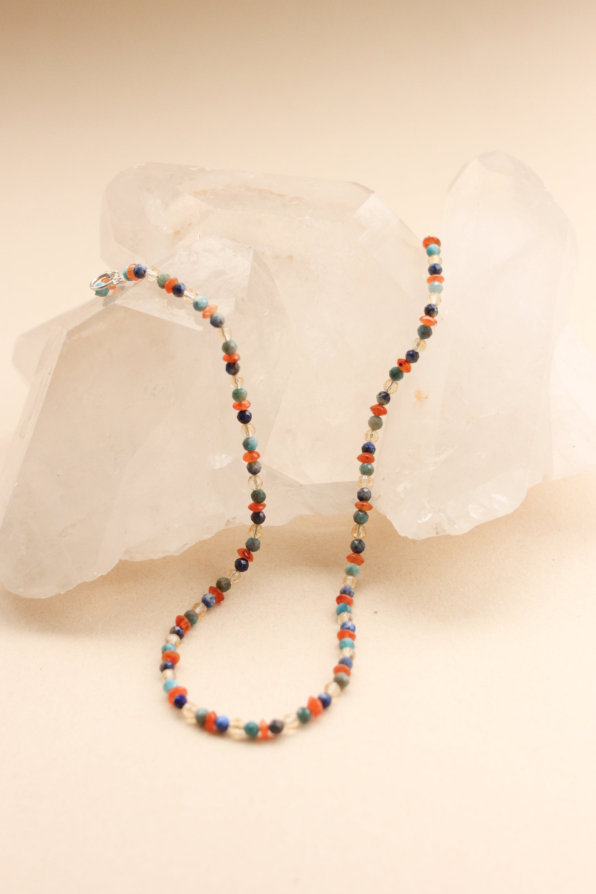 Colar Mix pedras Naturais | linha prata