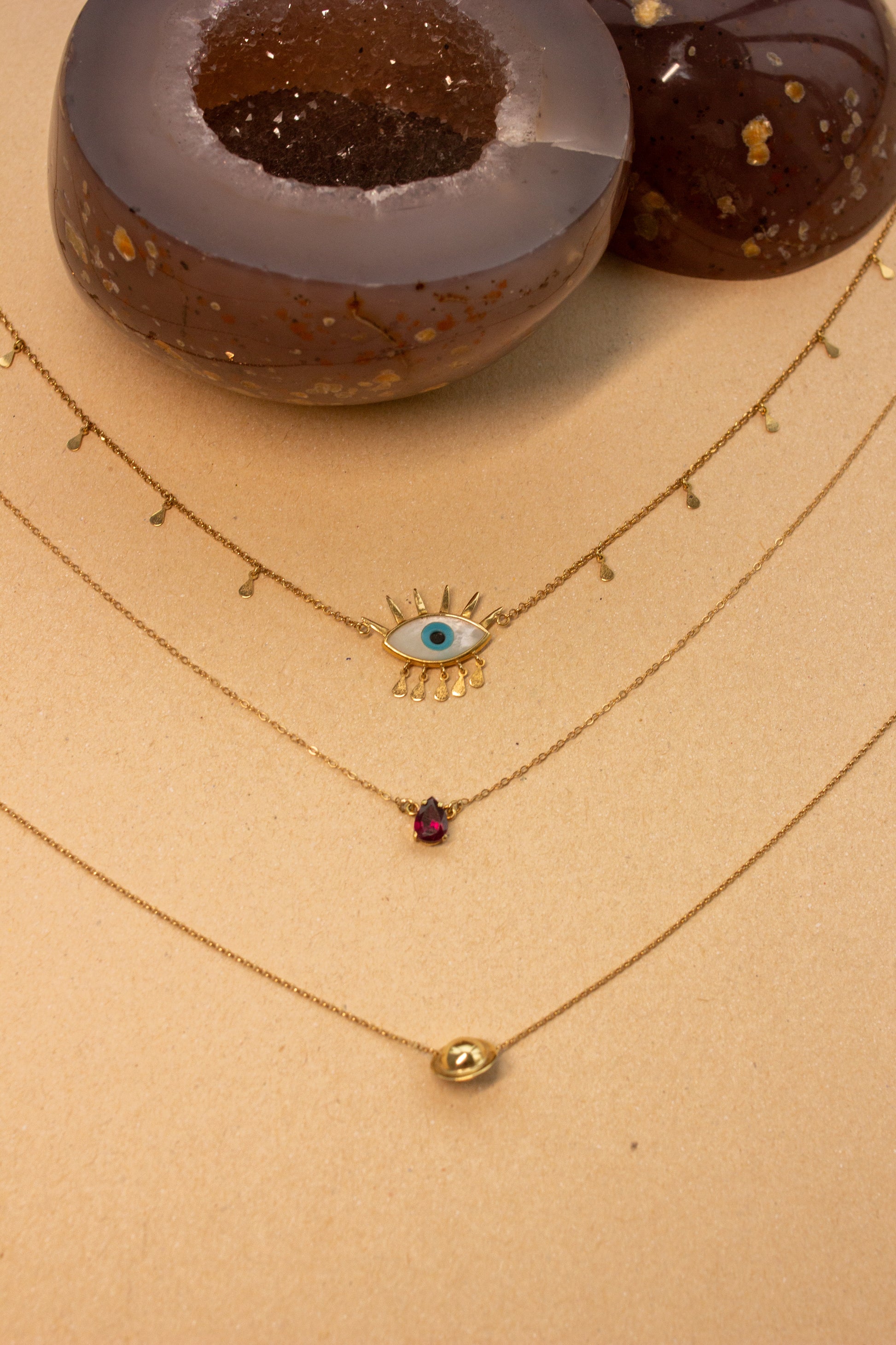 Colar Gota Rodolita | Ouro 18k