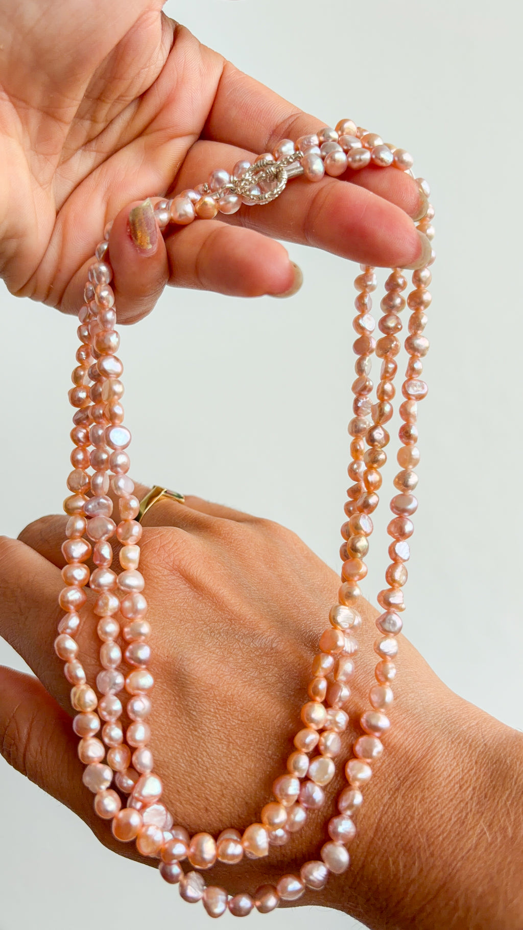 Colar Magia de Pérolas Rose | Linha Prata