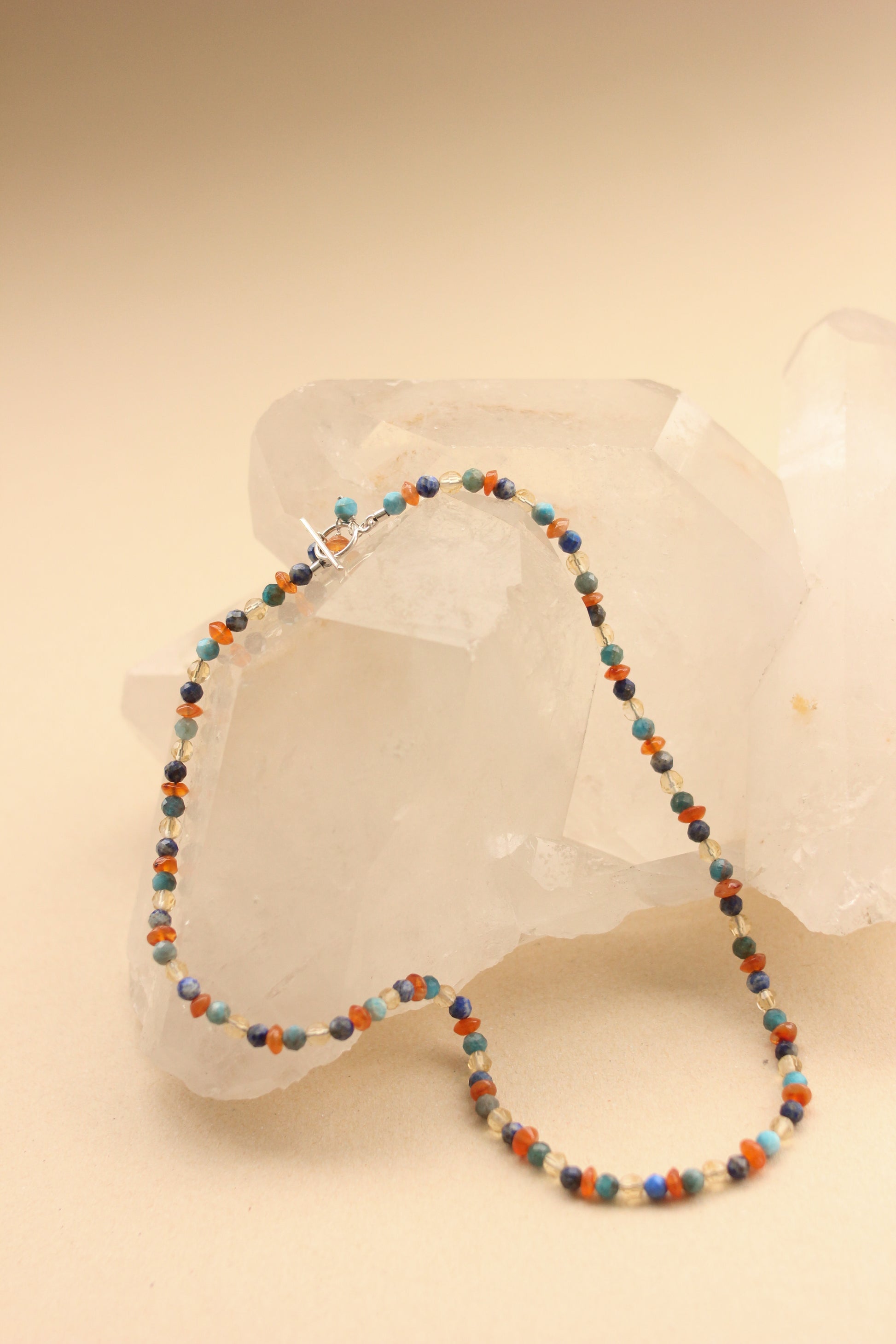 Colar Mix pedras Naturais | linha prata