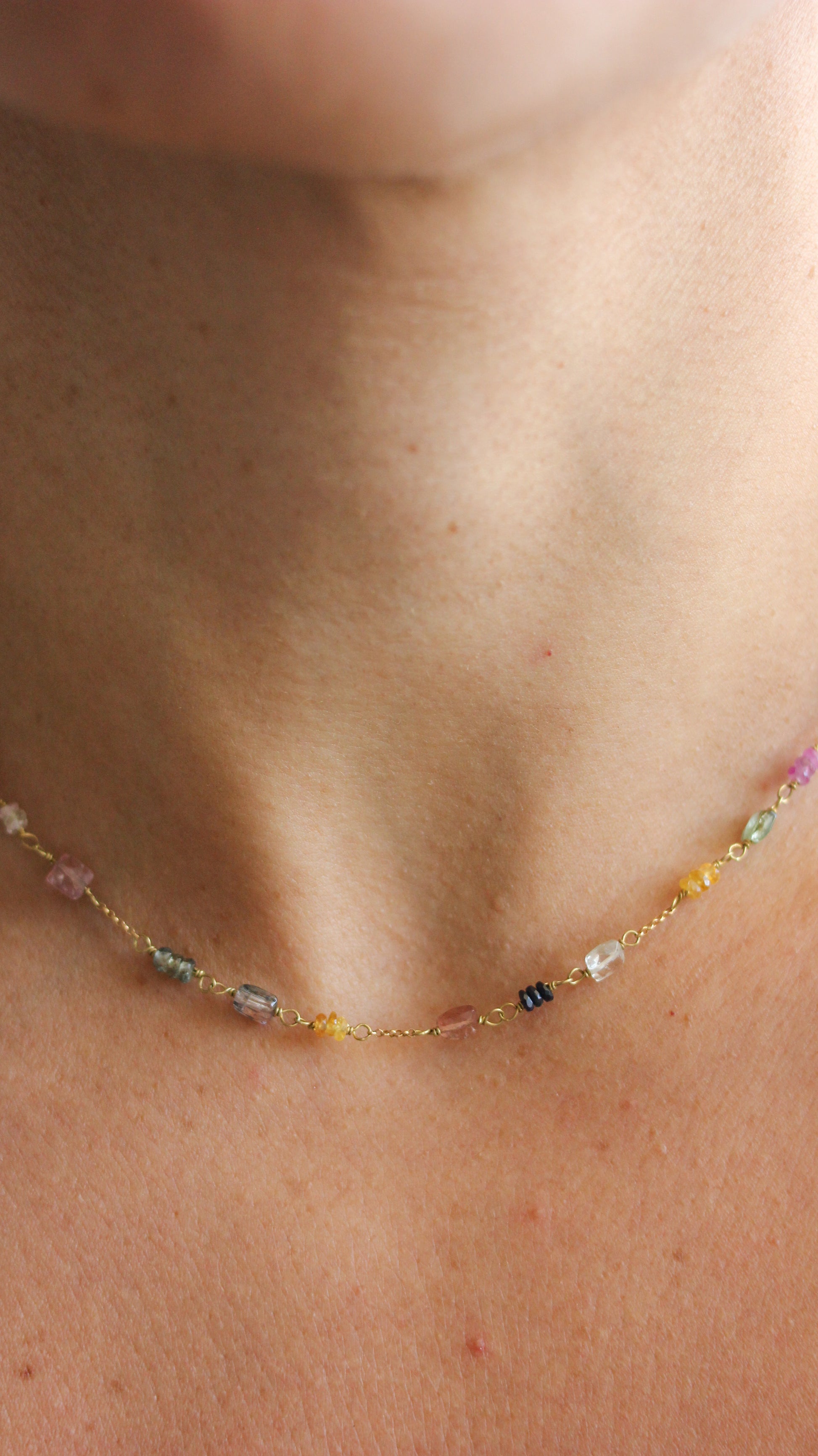 Colar Sofia | Safiras & Turmalinas | linha ouro 18k