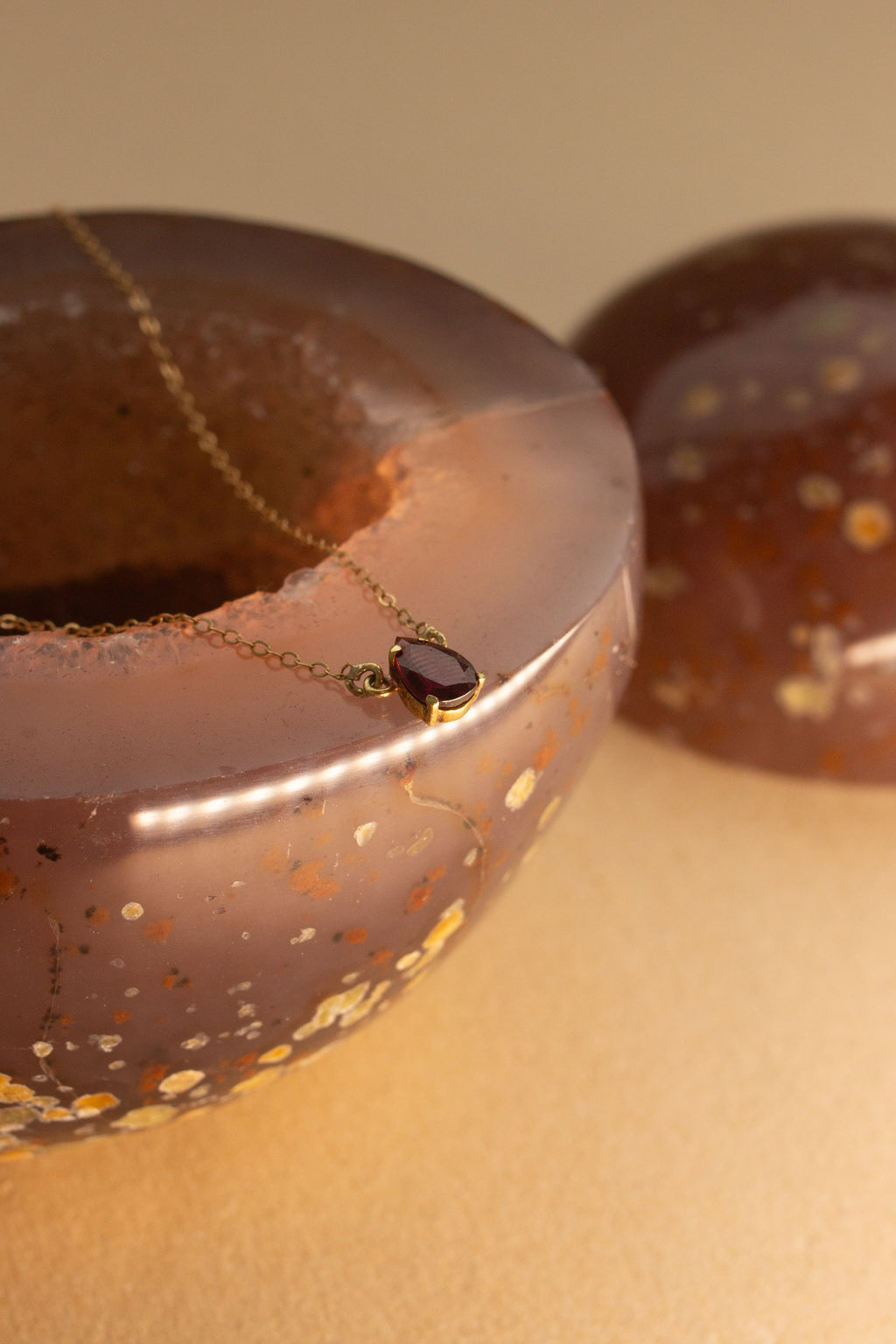 Colar Gota Rodolita | Ouro 18k