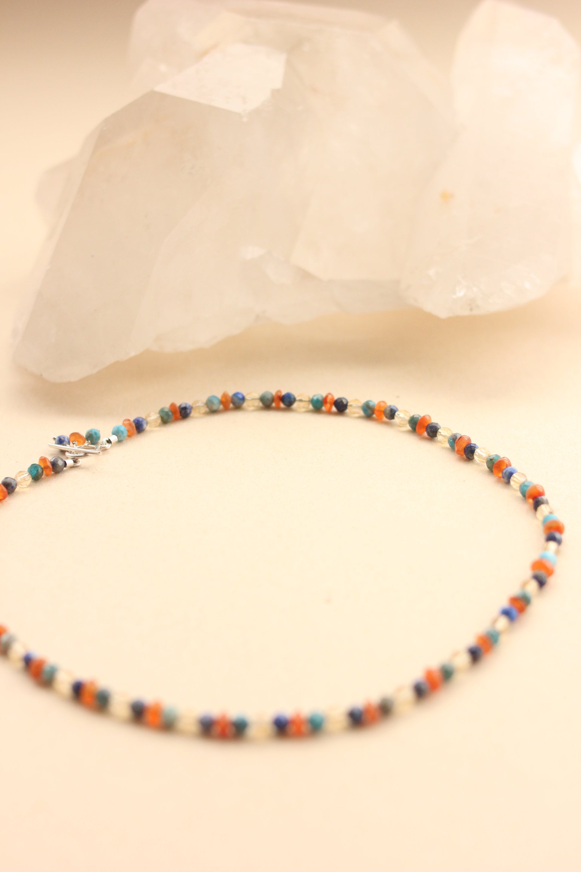 Colar Mix pedras Naturais | linha prata