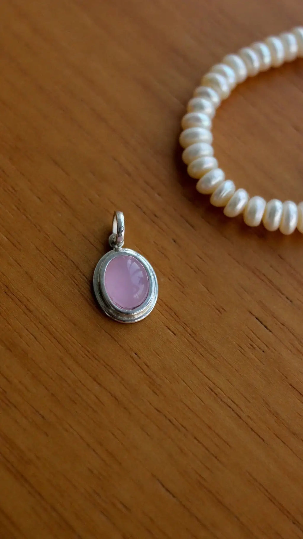 Pingente Quartzo Rosa | Linha Prata