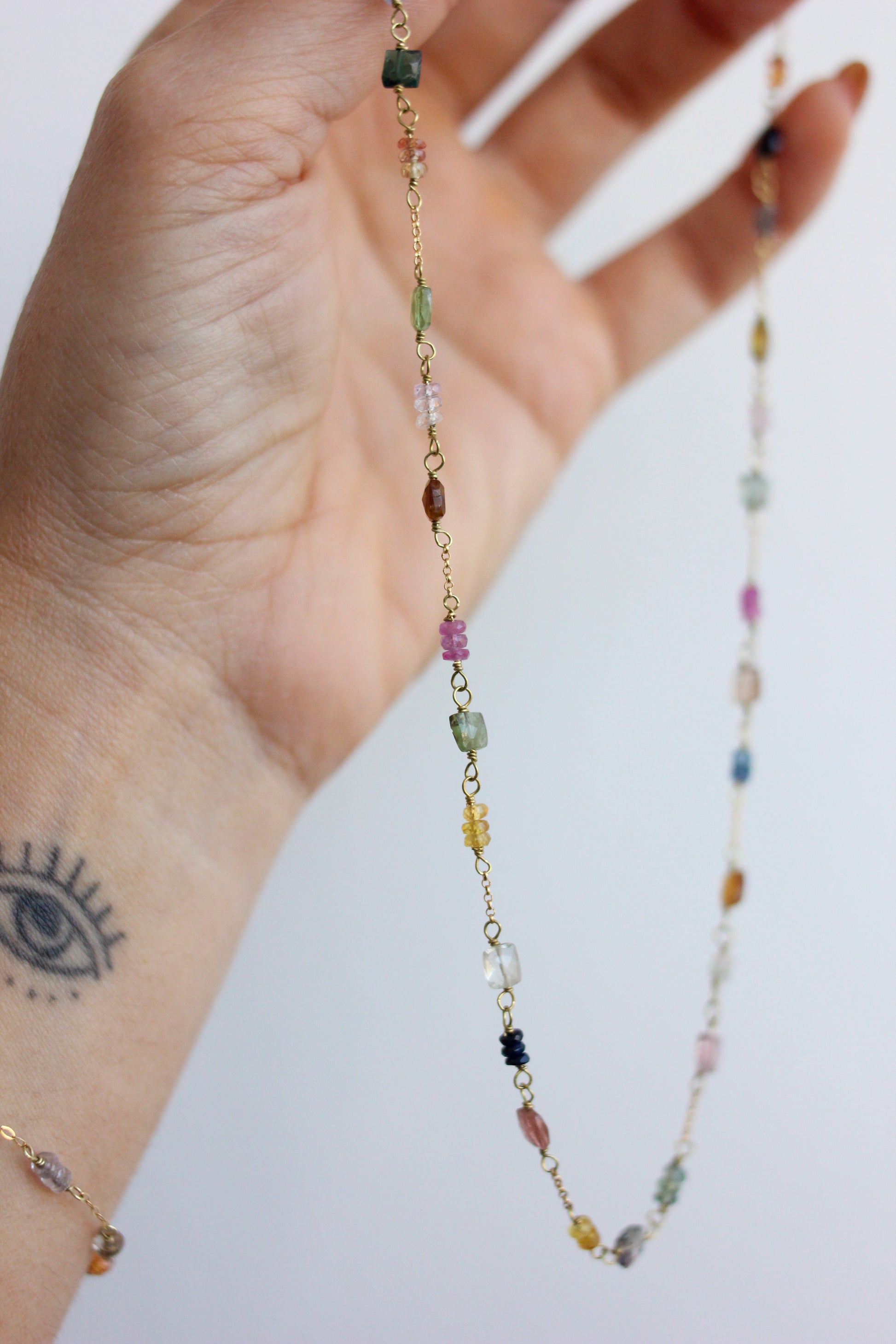 Colar Sofia | Safiras & Turmalinas | linha ouro 18k