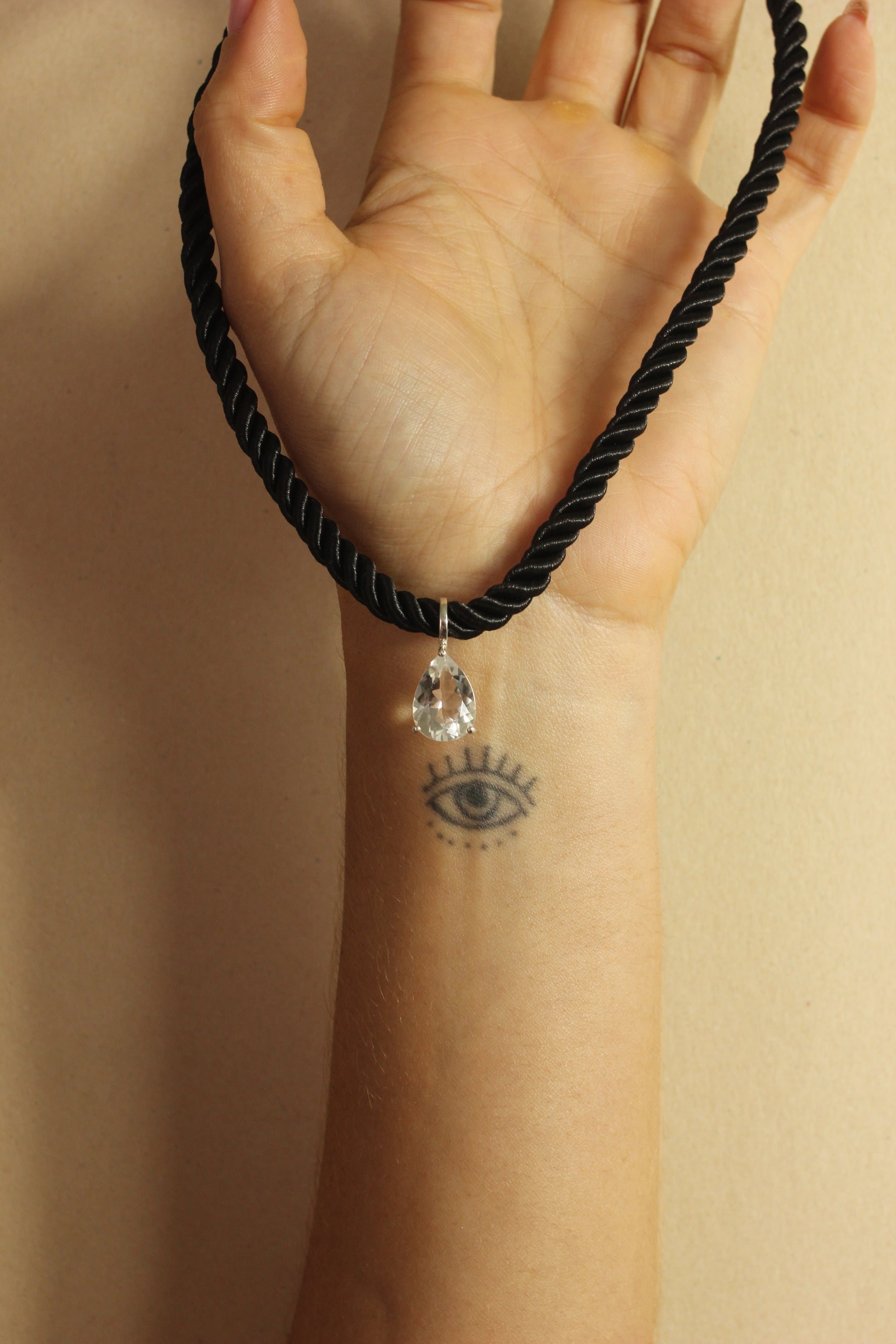 Colar Quartzo Transparente | linha Prata