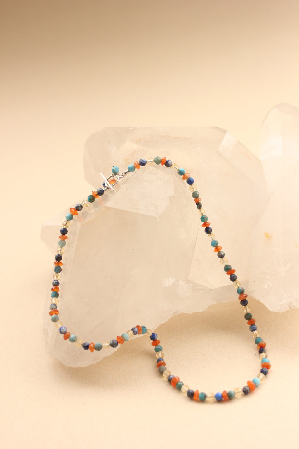 Colar Mix pedras Naturais | linha prata