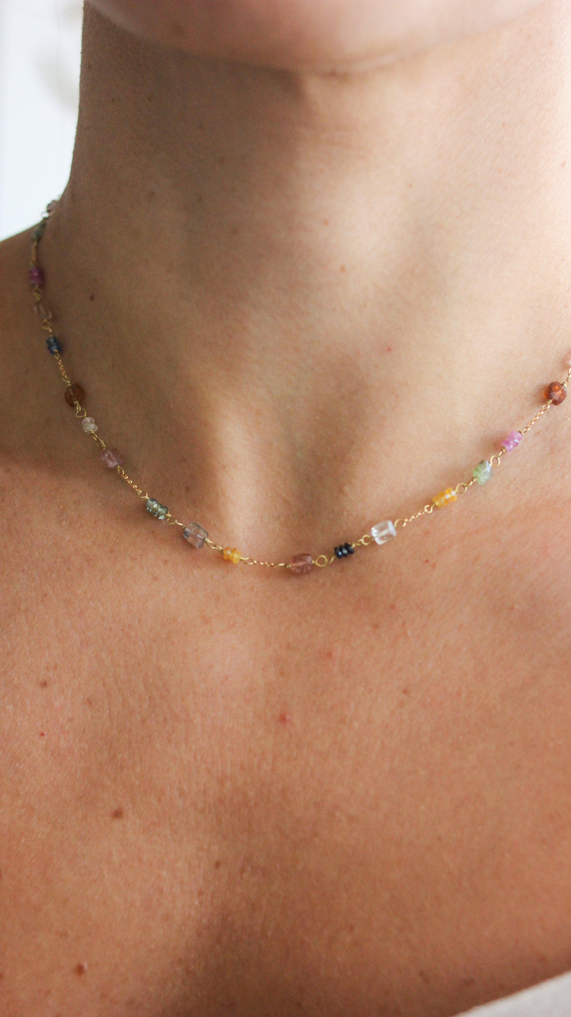 Colar Sofia | Safiras & Turmalinas | linha ouro 18k