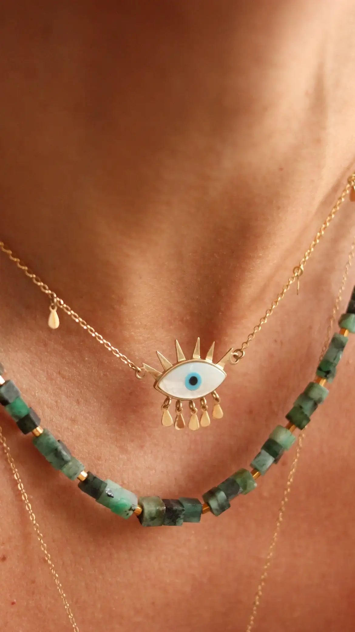 Colar Olho Grego | Ouro 18k