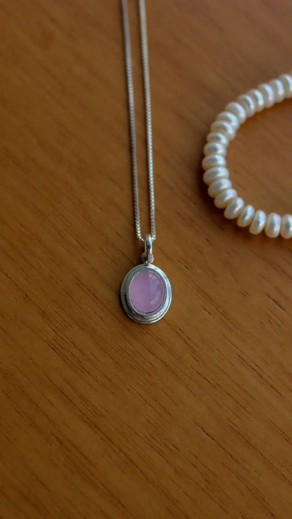 Pingente Quartzo Rosa | Linha Prata