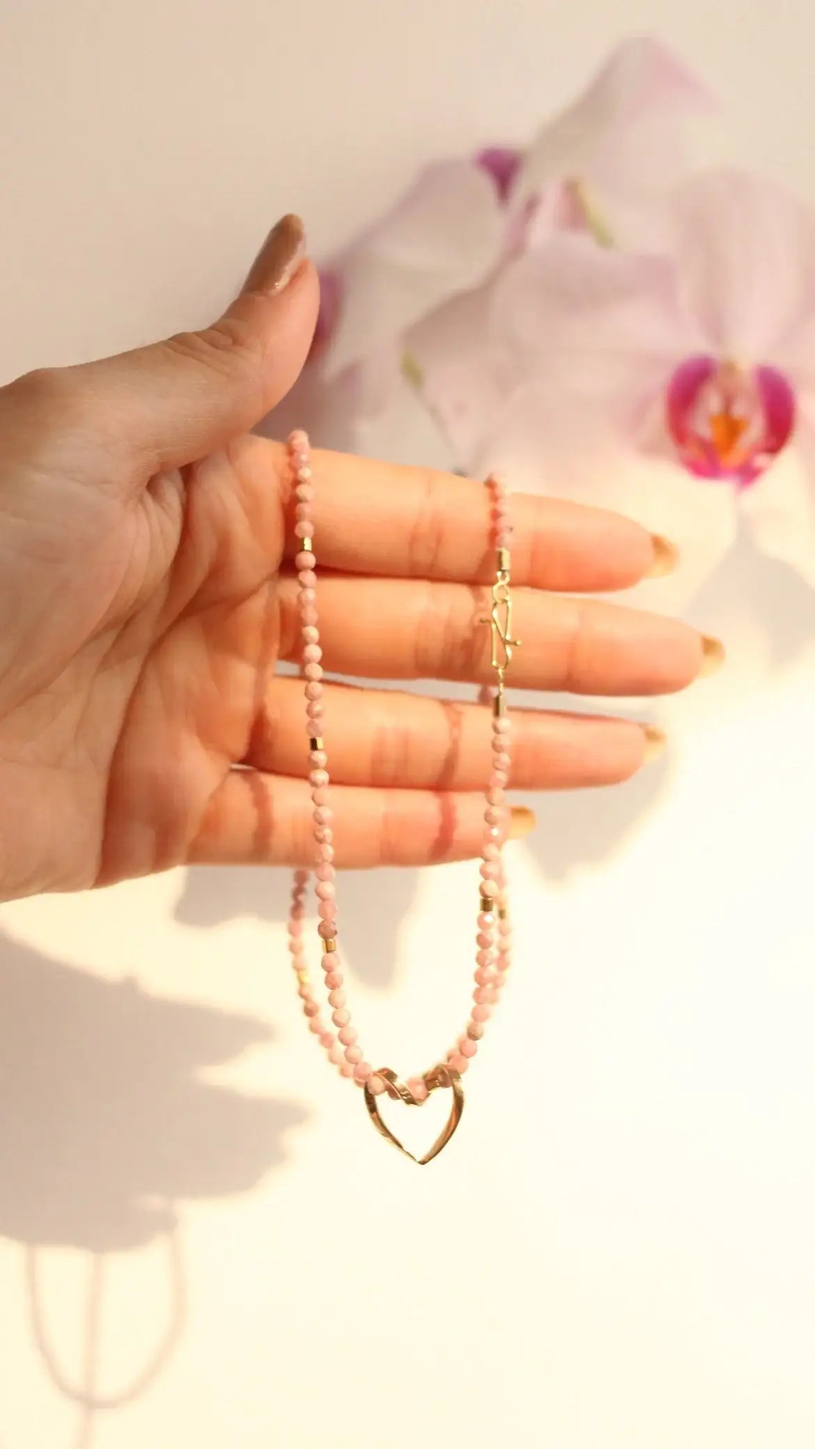 Colar Alinhamento | Rodocrositas | Ouro 18k
