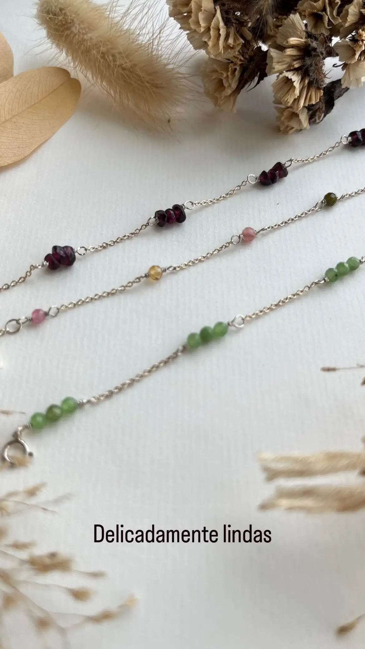 Pulseira em Granadas | Linha Prata
