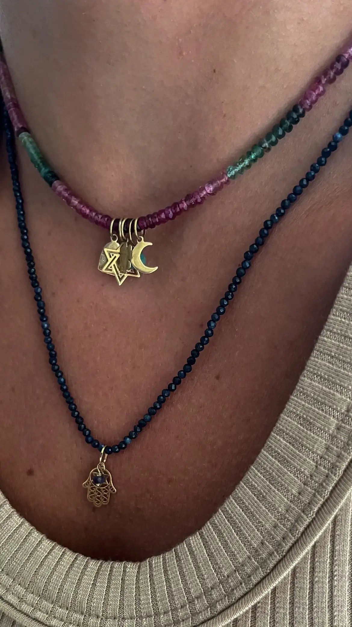 Colar de Safira em Ouro 18k