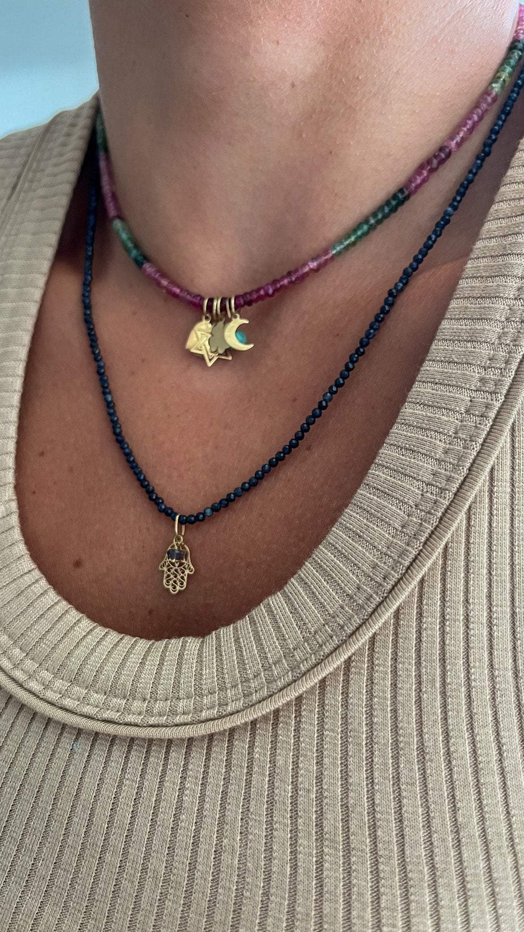 Colar de Safira em Ouro 18k