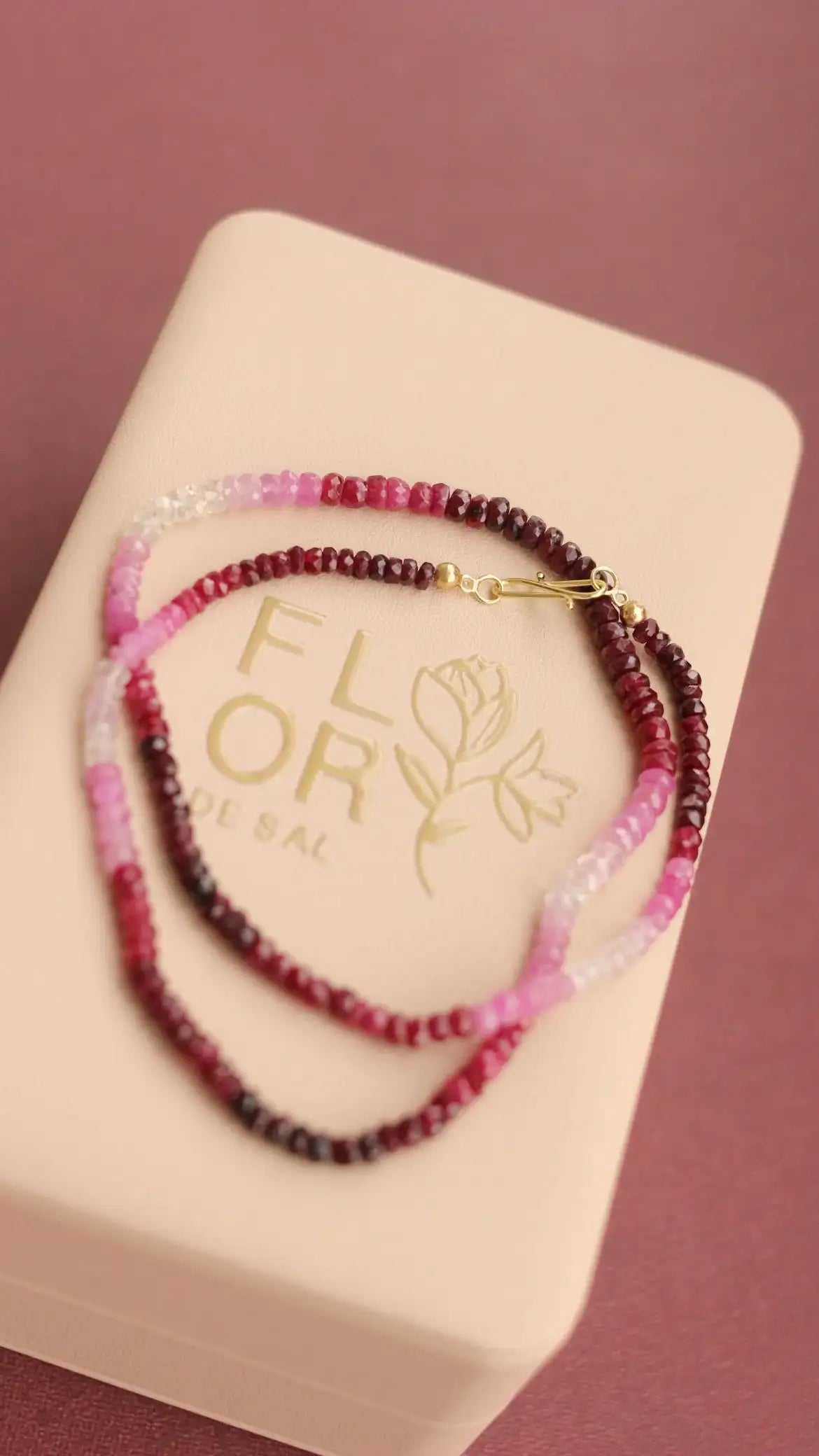 Colar Osiris Rubi Shaded Ouro 18k