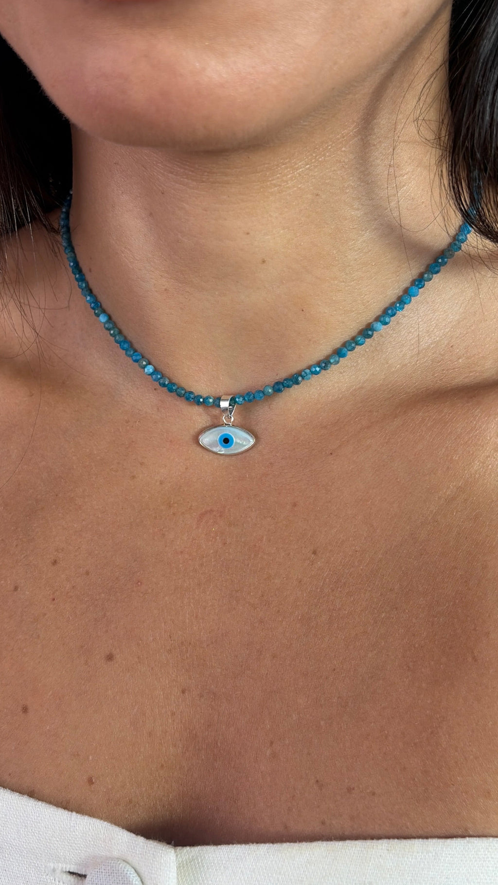 Choker Olho grego | Prata 950