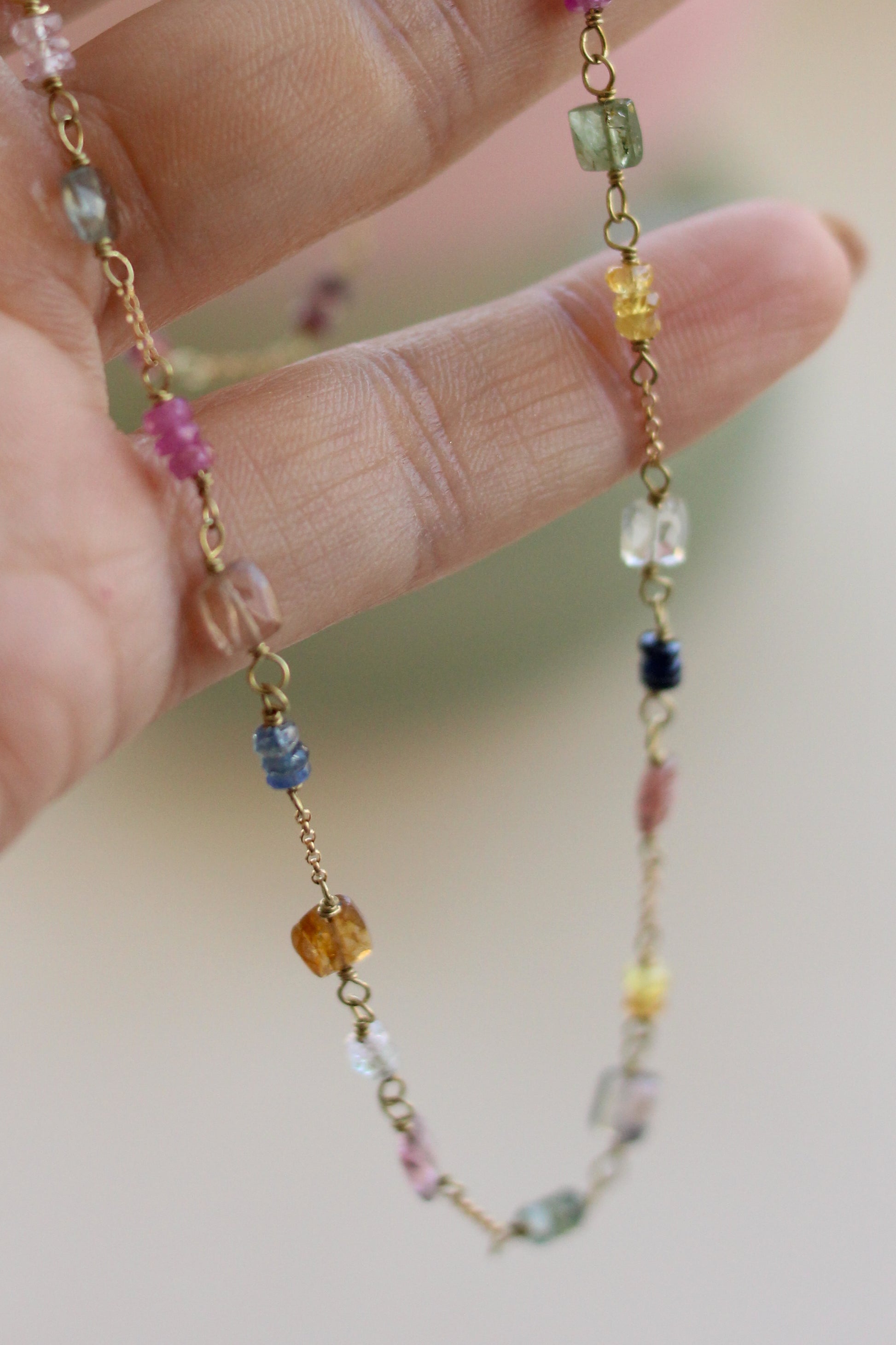 Colar Sofia | Safiras & Turmalinas | linha ouro 18k
