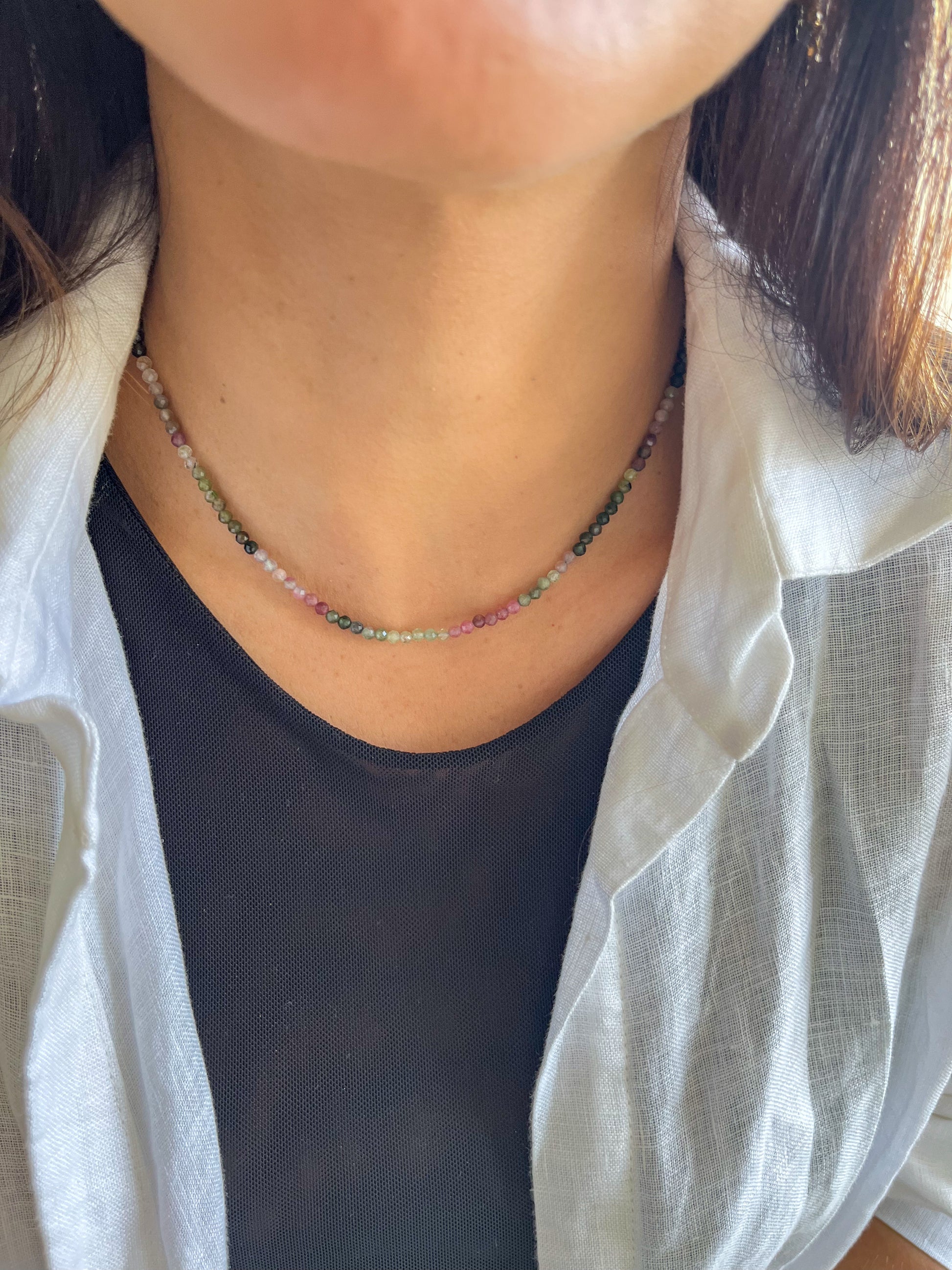 Colar Cleo | Turmalinas | Linha Prata