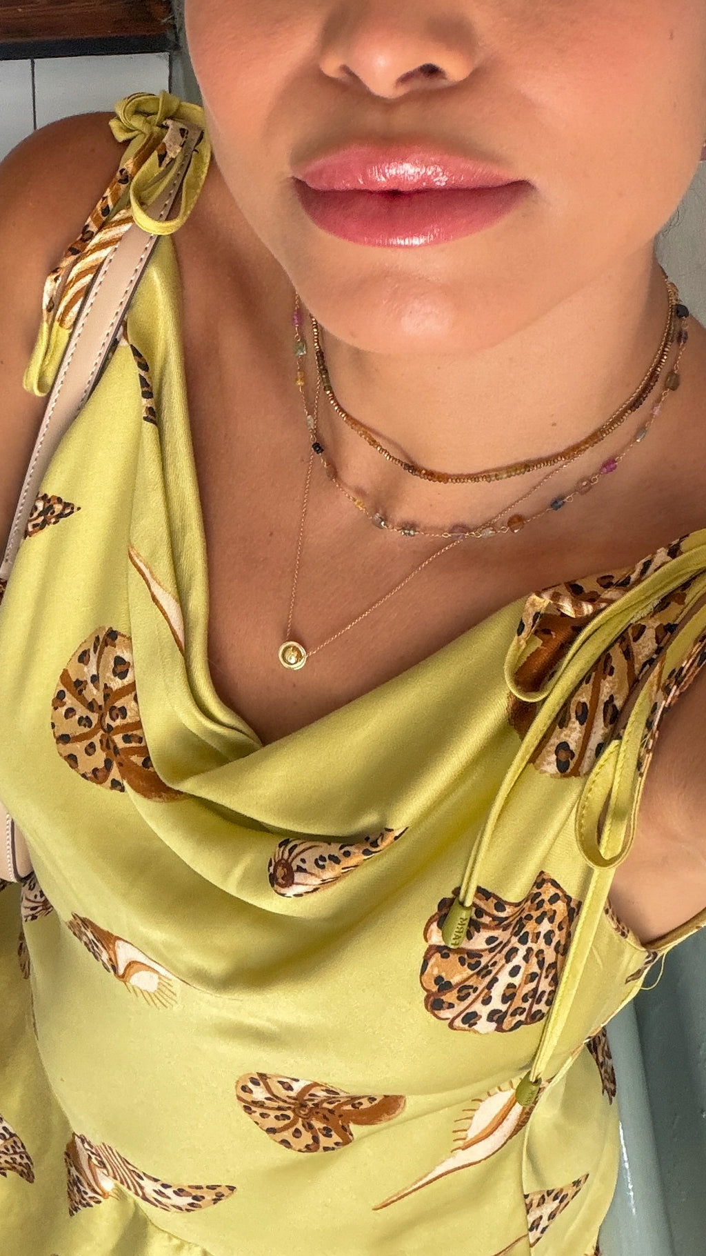 Colar Turmalina Dourada & Hematitas douradas | Ouro 18k