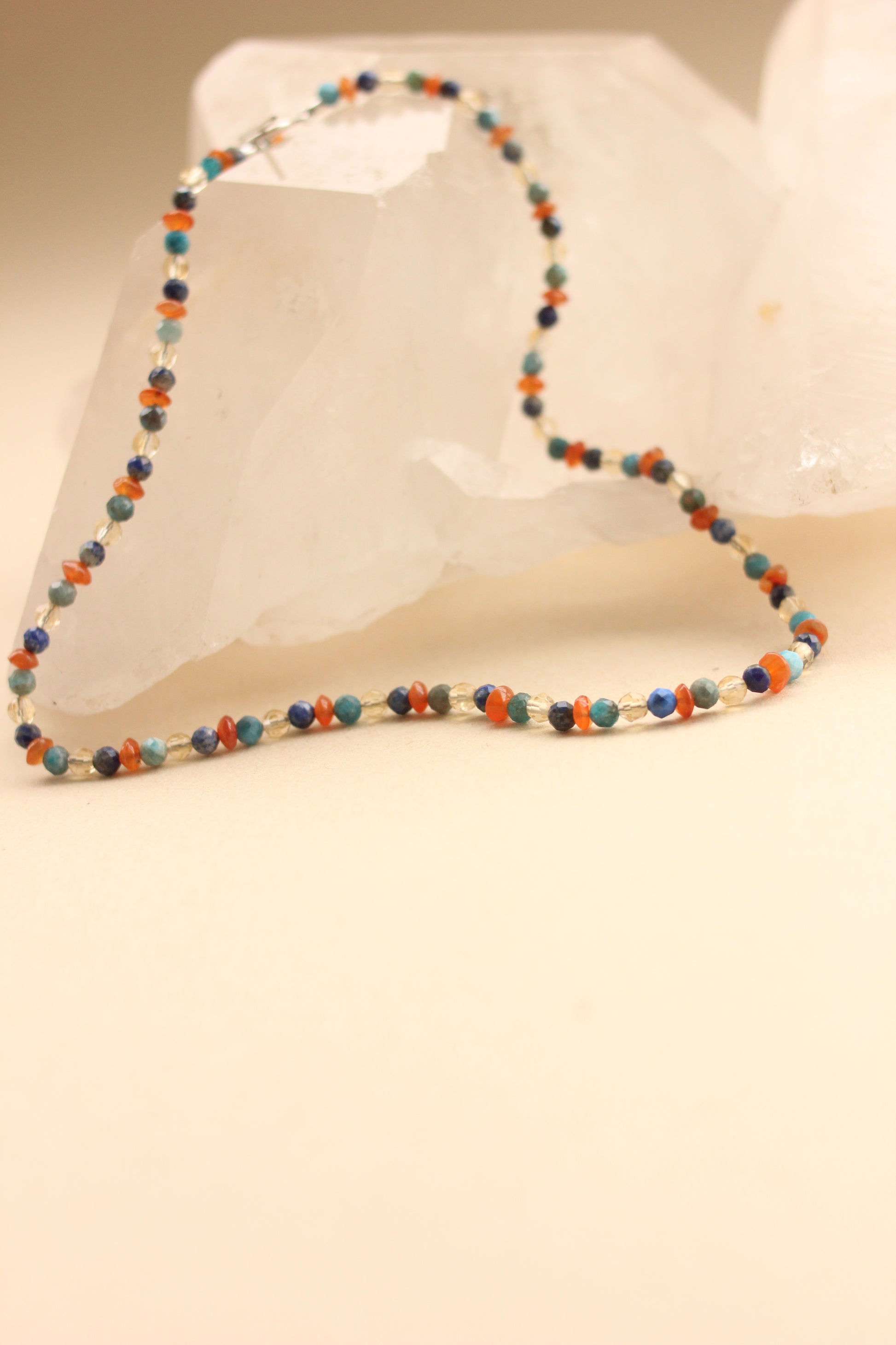 Colar Mix pedras Naturais | linha prata