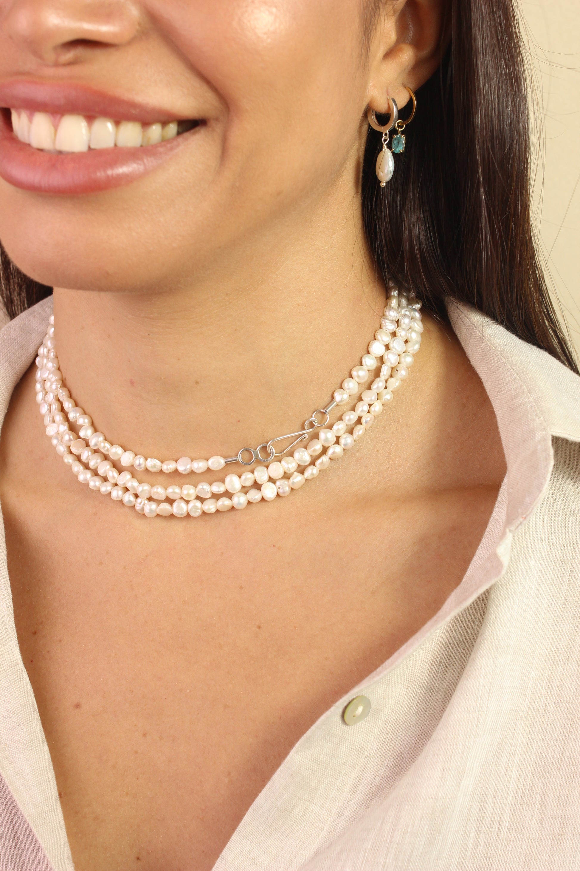 Colar Serena | Pérolas | Linha Prata