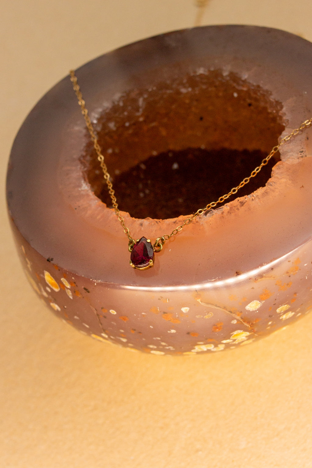 Colar Gota Rodolita | Ouro 18k
