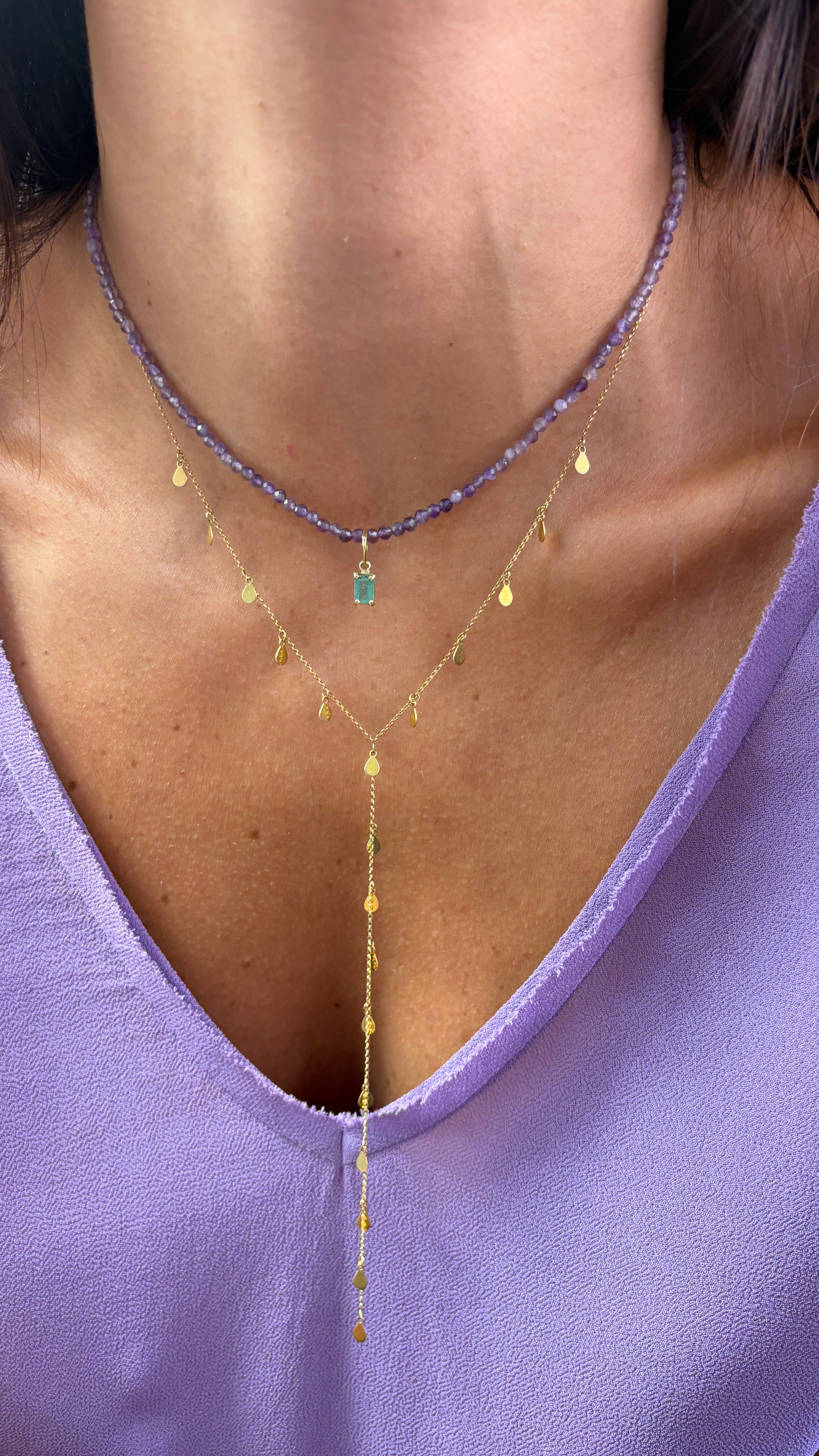 Colar Ametista | Ouro 18k